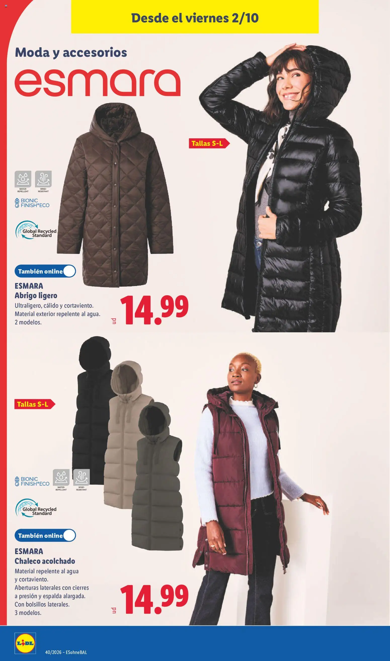 Lidl folleto de bazar │ válido desde el 28/09/2026 | Página: 22 | Productos: Chaleco, Agua