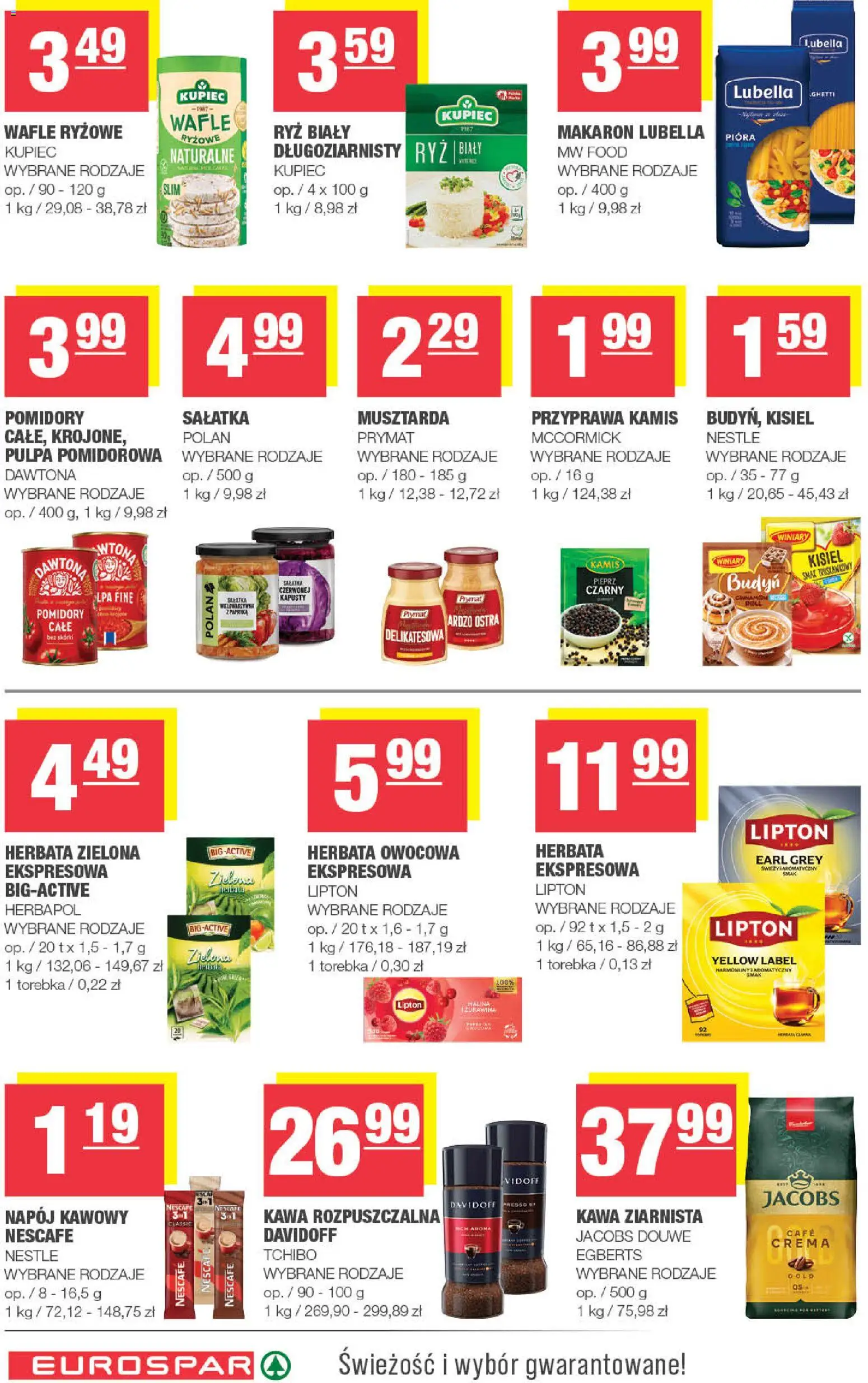 Spar gazetka - Eurospar od 21.10.2026 | Strona: 10 | Produkty: Budyń, Kawa rozpuszczalna, Makaron, Sałatka