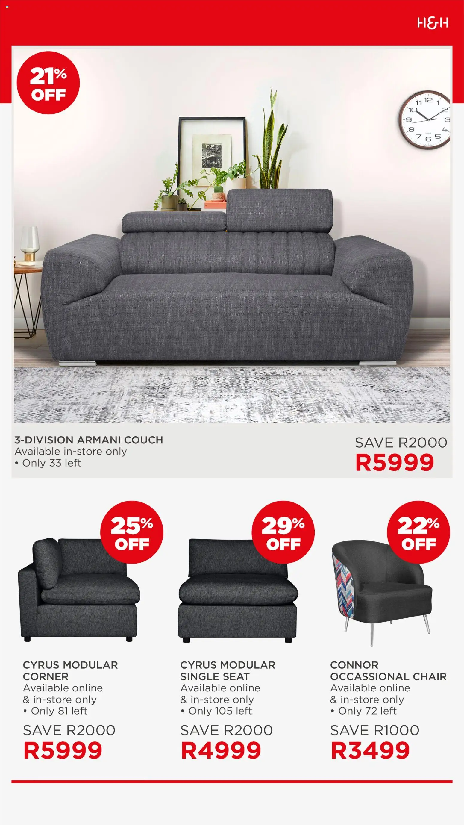 New House and Home catalogue – valid from 20.04.2026 | Page: 3 | Products: Couch, Chair