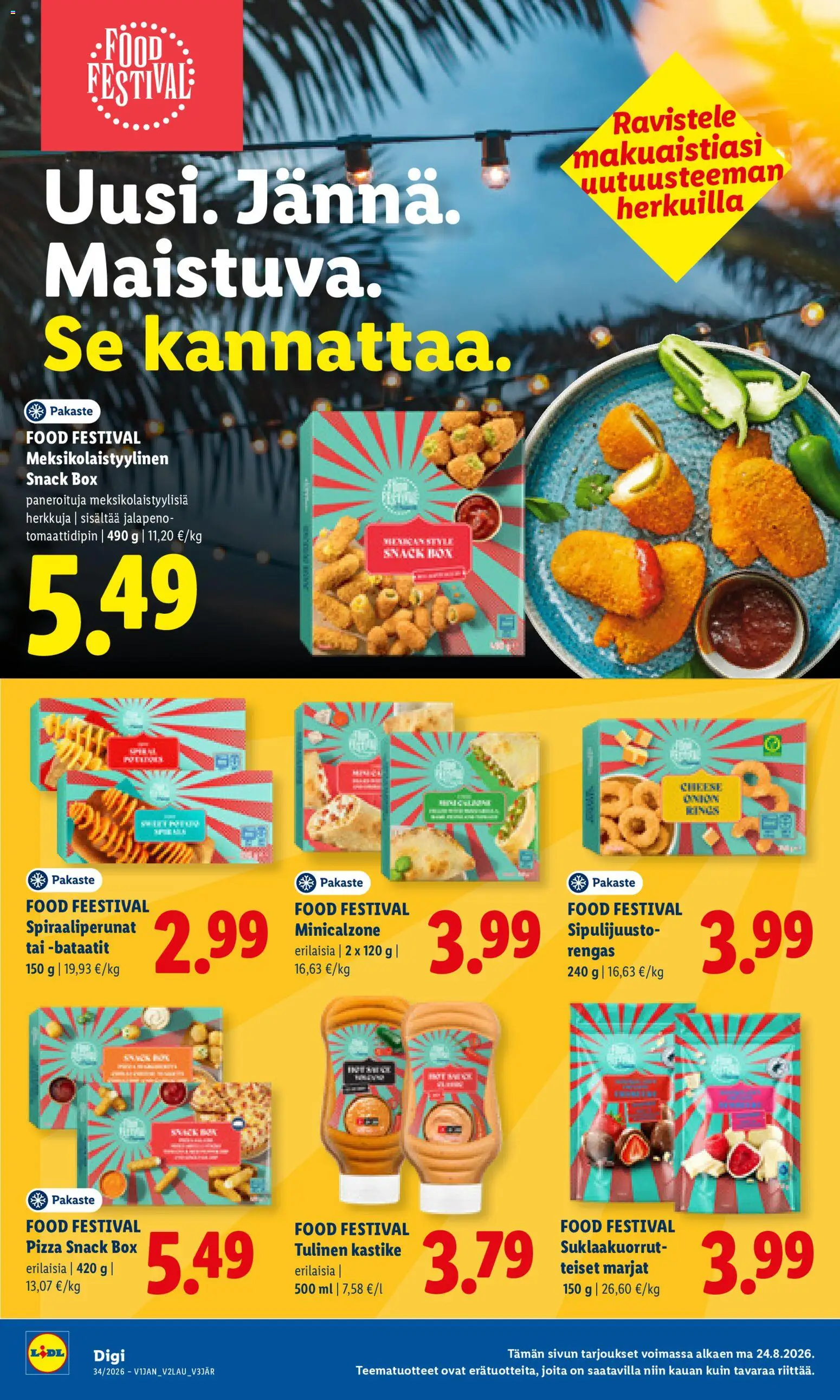 Lidl tarjoukset - Tampere – voimassa 24/08/2026 alkaen | Sivu: 8 | Tuotteet: Bataatit, Pizza