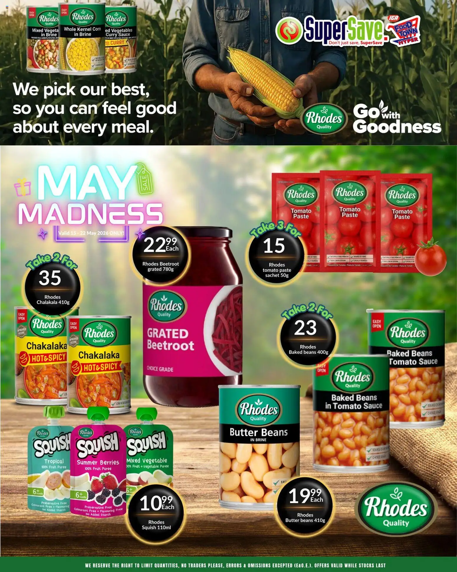 New Super Save catalogue – valid from 15.05.2026 | Page: 32 | Products: Baked beans, Butter, Preservative, Vegetables
