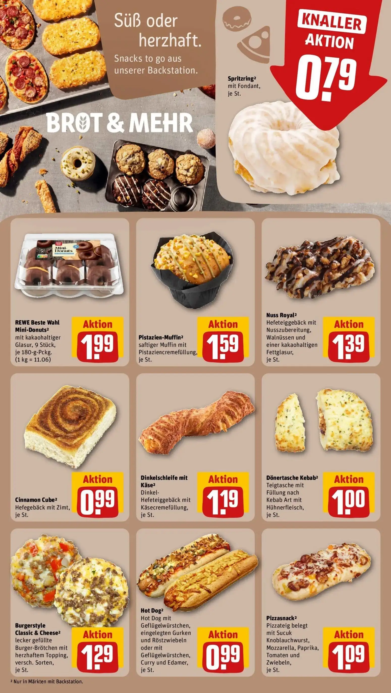REWE Prospekt ab 26.10.2026 zum Blättern » Angebote | Seite: 11 | Produkte: Käse, Donuts, Brot, Gurken