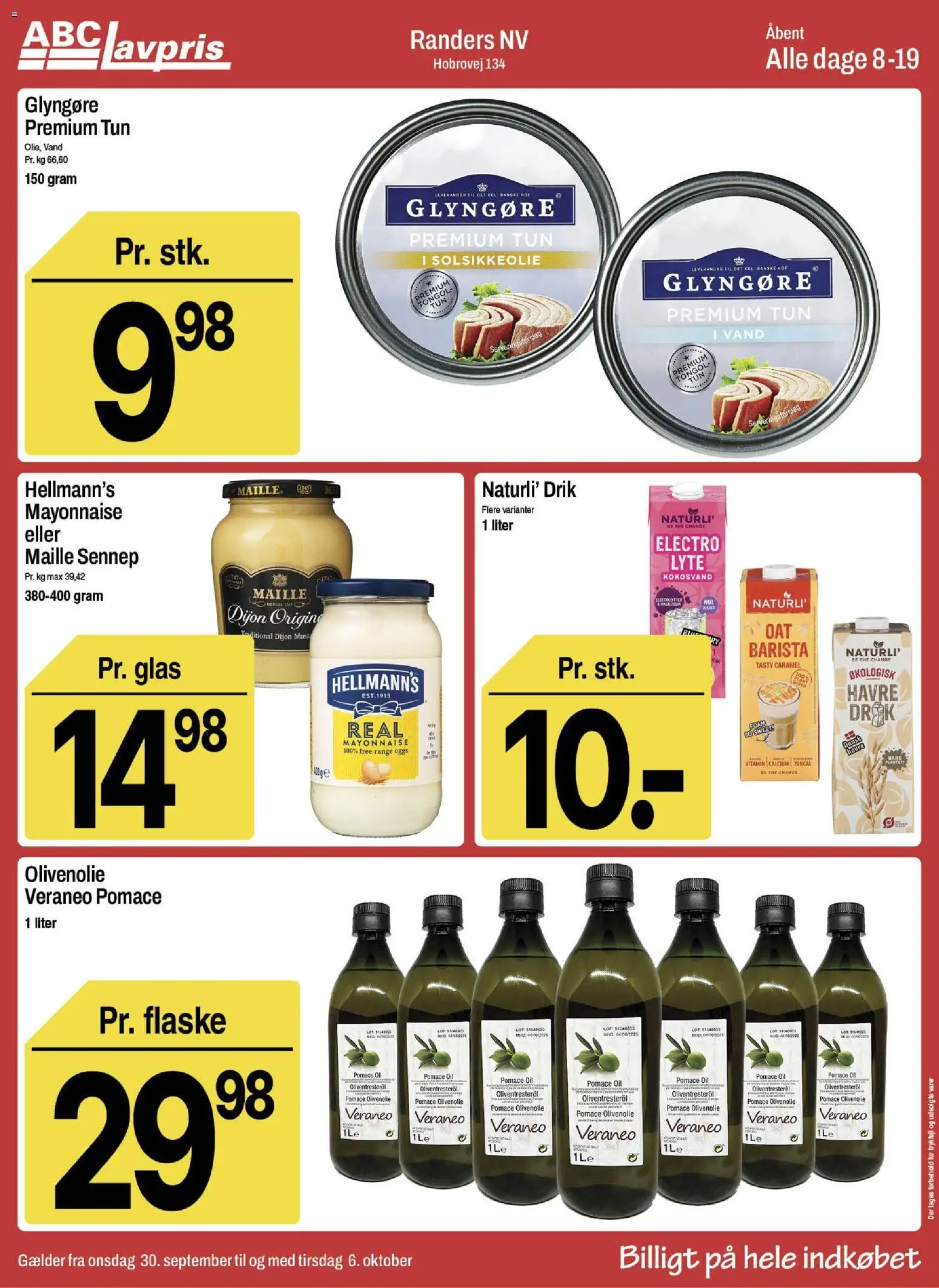 Abc Lavpris tilbudsavis – gyldig fra 30/09/2026 | Side: 7 | Produkter: Solsikkeolie, Tun, Sennep, Olivenolie