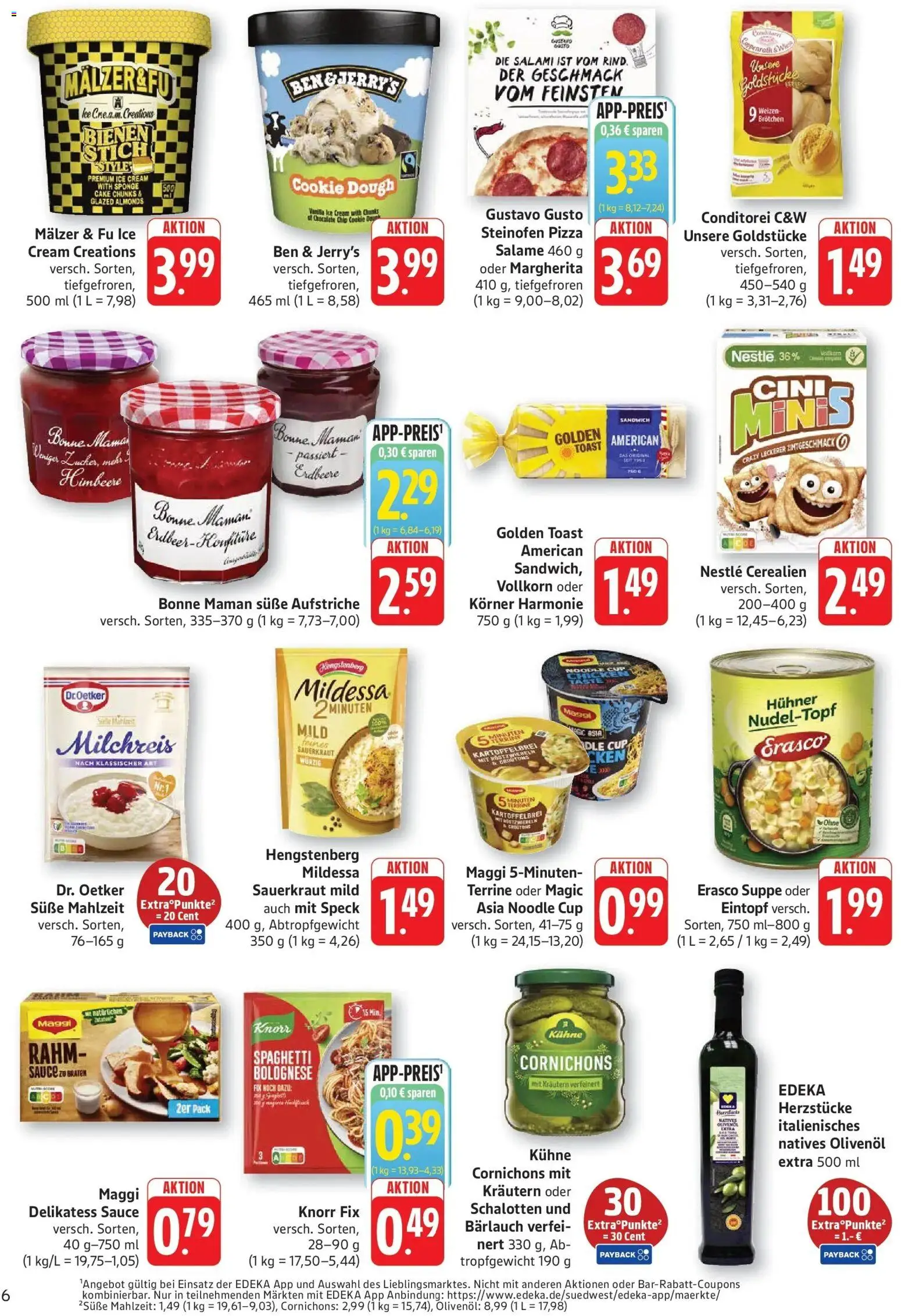 Edeka Prospekt Kröppen (ab 28.09.2026) » Angebote Online | Seite: 6 | Produkte: Knorr fix, Ben & Jerry's, Himbeere, Bonne maman