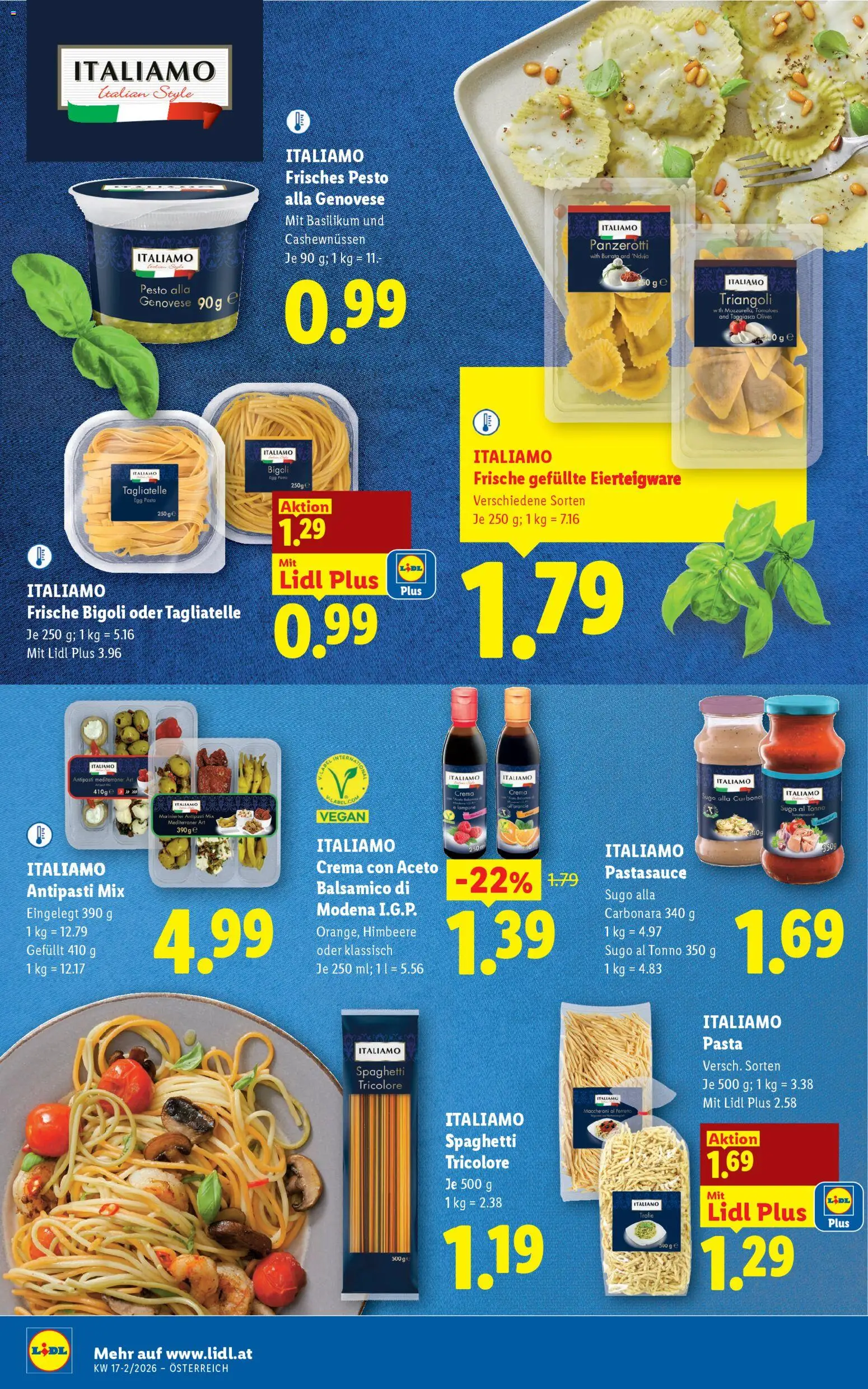 Lidl Flugblatt - Oberpullendorf, Güssing, Oberwart gültig ab 23.04.2026 | Seite: 16 | Produkte: Pasta, Himbeere, Hajdina liszt, Öl