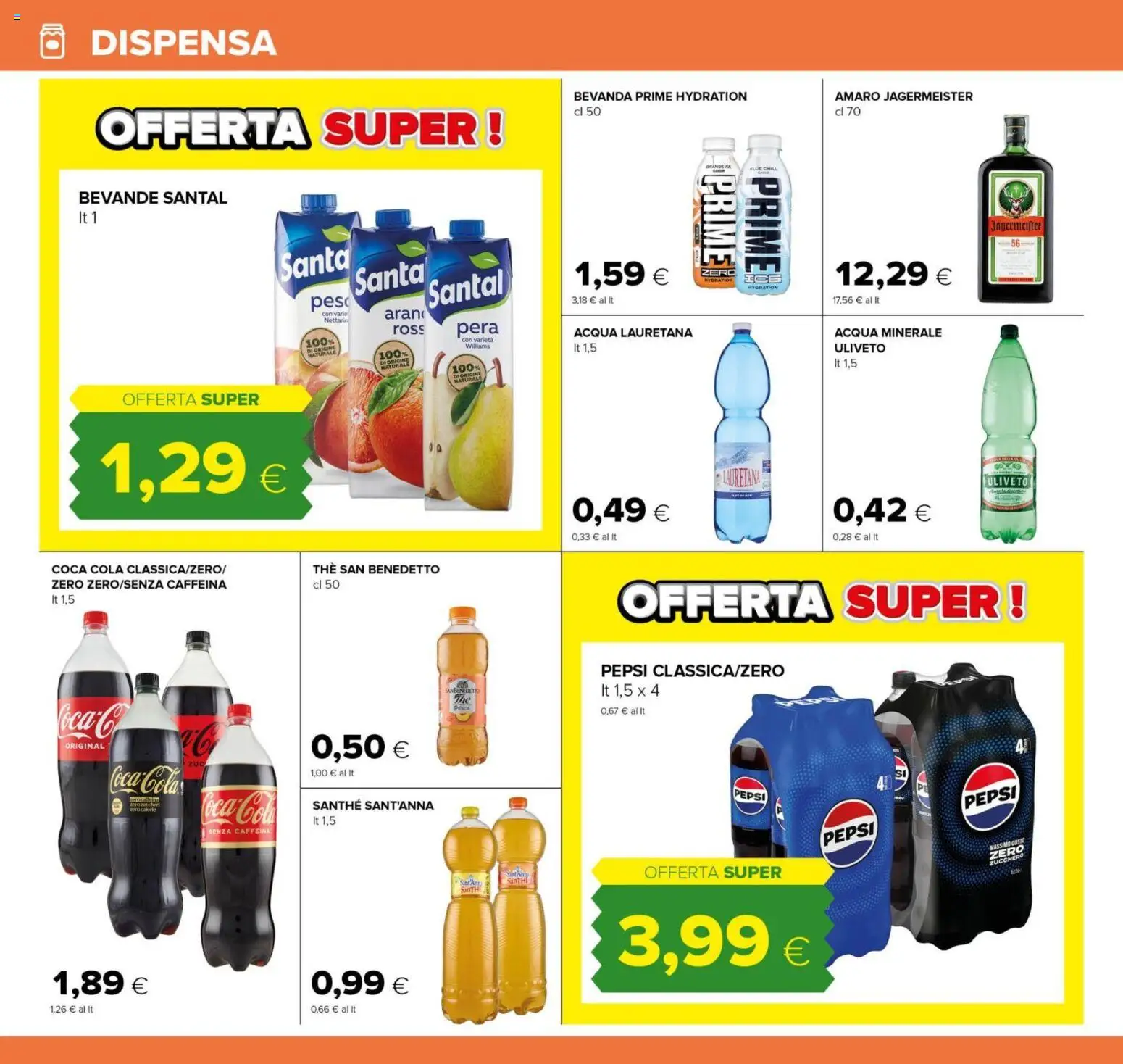 Volantino Tigre del 18.06.2026 | Pagina: 20 | Prodotti: Acqua, Pera, Pepsi, Coca Cola