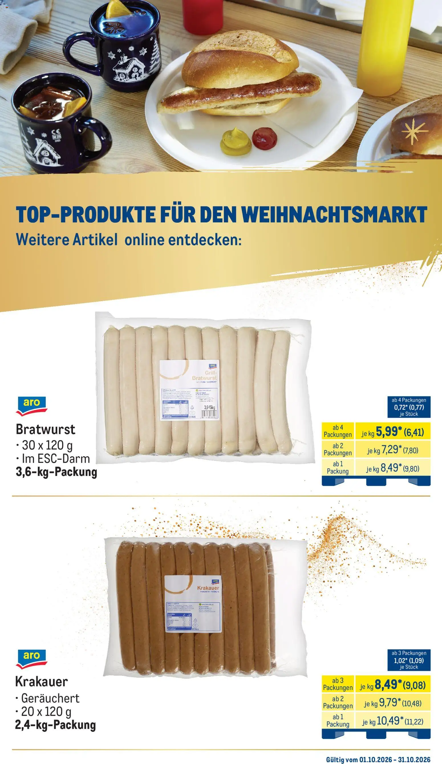 Metro Monats-Menü – gültig ab 01.10.2026 | Seite: 2 | Produkte: Grill, Bratwurst