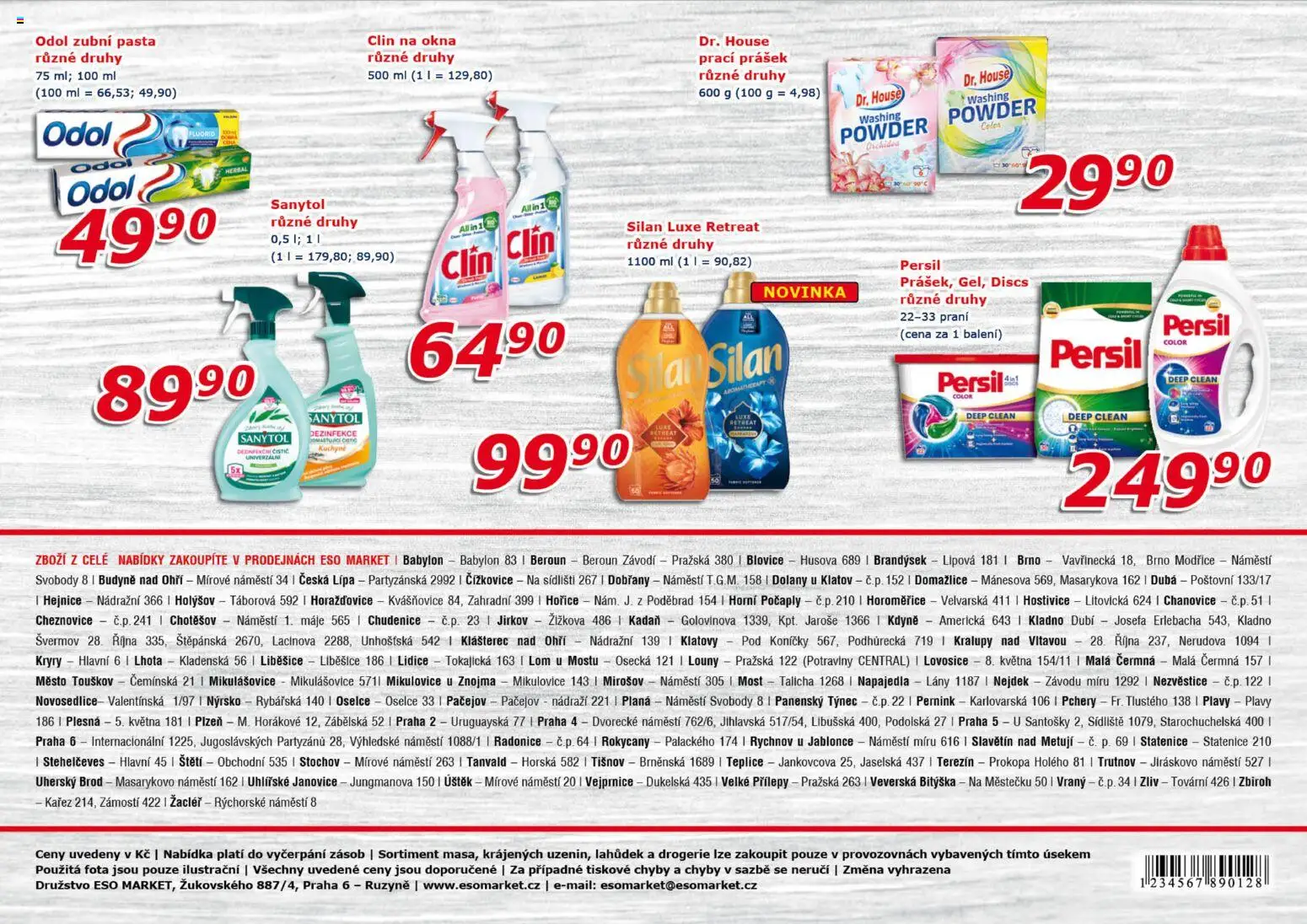 Eso market leták od 30.09.2026 | Strana: 8 | Produkty: Clin, Silan, Kuchyně, Sanytol