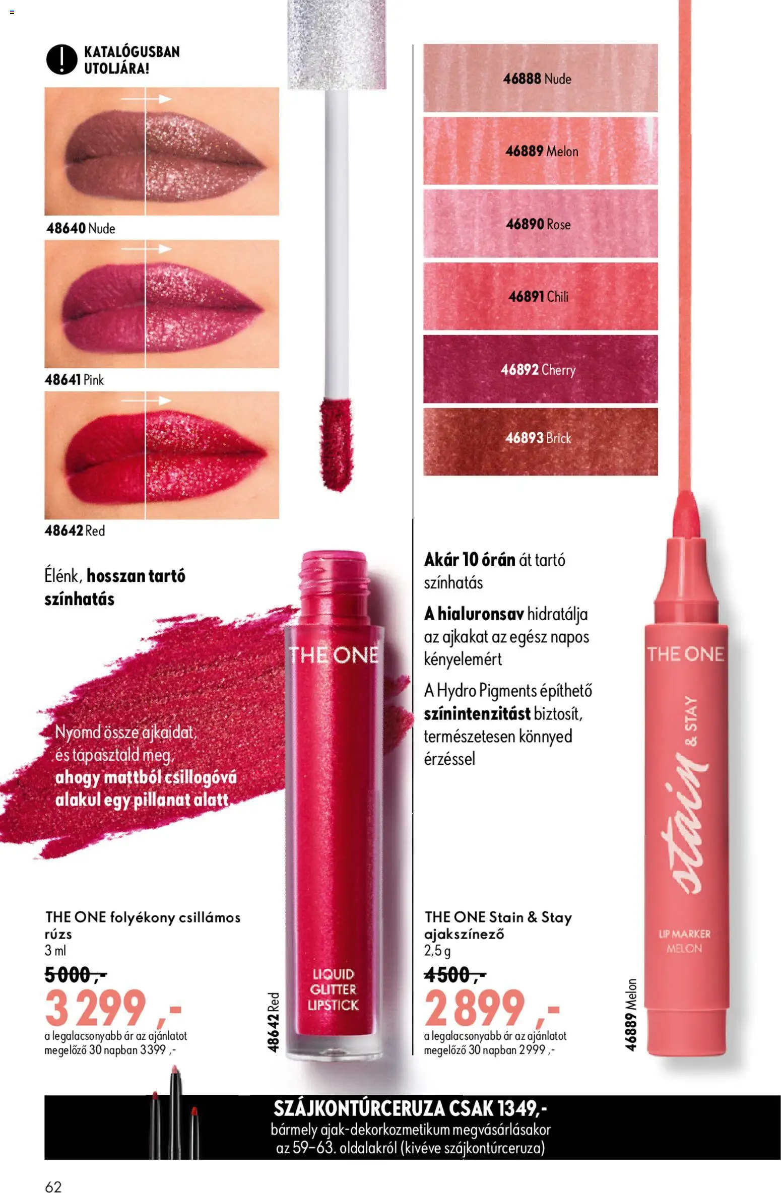 Oriflame akciós ujság - amely érvényes a következő dátumtól: 2026.08.19. | Oldal: 62 | Termékek: Chili, Rúzs