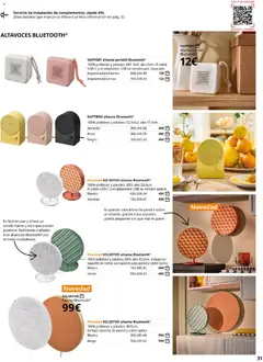 Vista previa Catálogo IKEA Iluminación y hogar inteligente válido desde el 06.03.2026 | Página: 31 | Productos: Té, Cable, Altavoz, USB