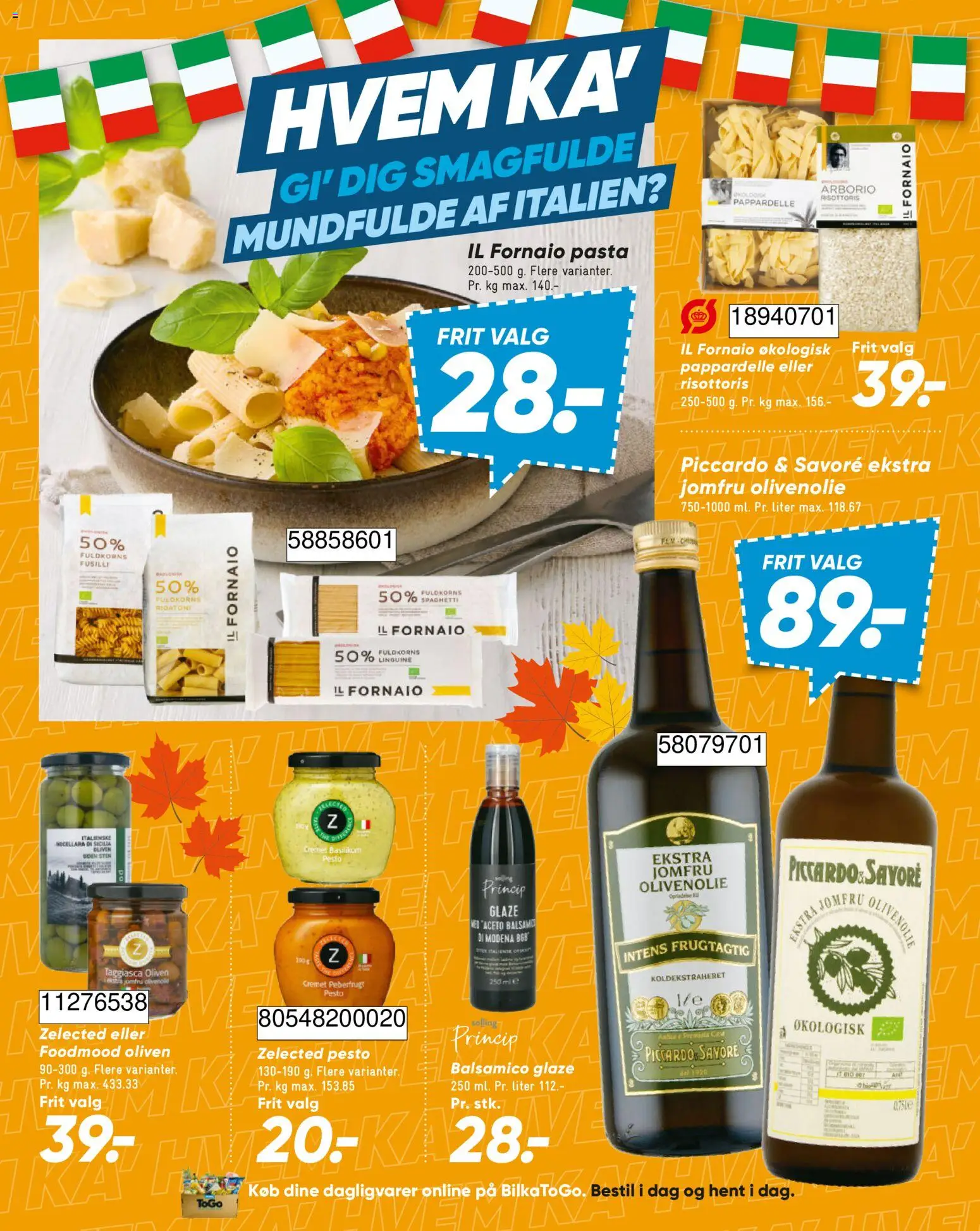 Bilka tilbudsavis – gyldig fra 02/10/2026 | Side: 38 | Produkter: Pasta, Oliven, Olivenolie, Peberfrugt