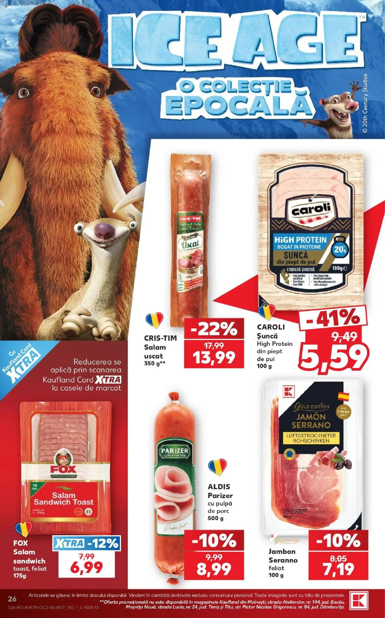 Kaufland RO akciós ujság - amely érvényes a következő dátumtól: 2026.09.23. | Oldal: 26 | Termékek: Protein