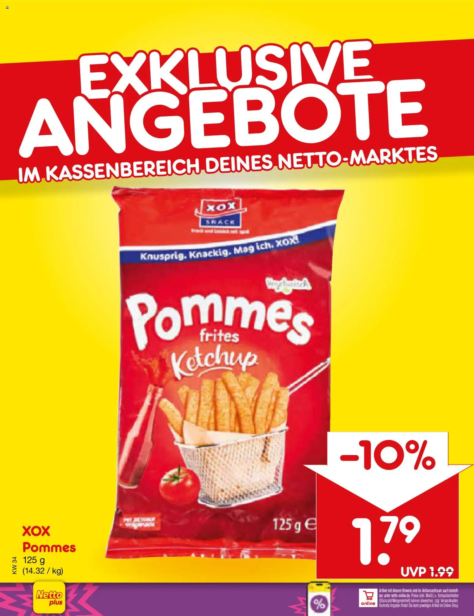 Netto Marken-Discount Prospekt – gültig ab 17.08.2026 | Seite: 28 | Produkte: Pommes, Pommes frites, Ketchup