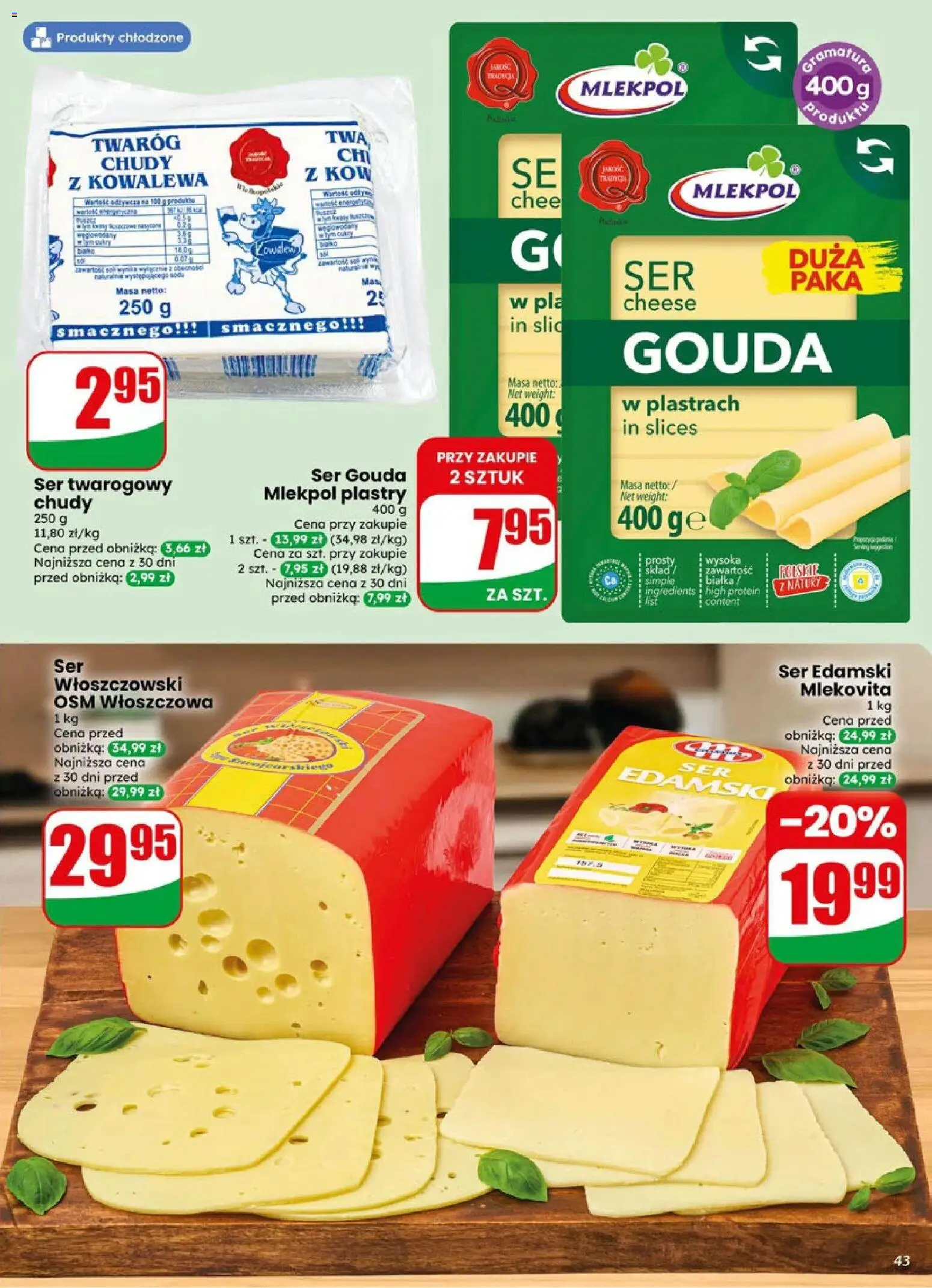 Dino gazetka od 19.08.2026 | Strona: 43 | Produkty: High Protein, Twaróg, Ser twarogowy, Ser gouda