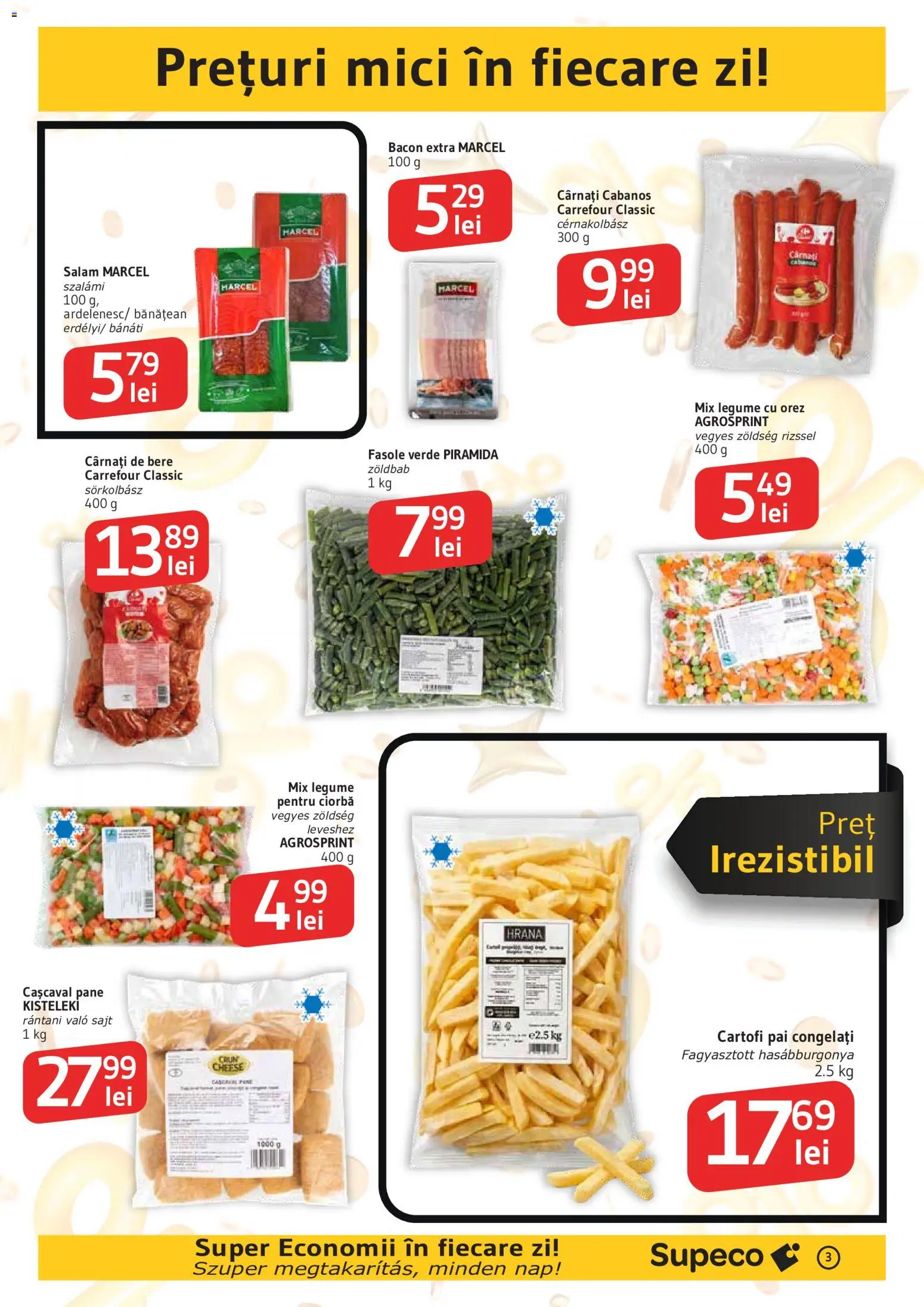 Noul catalog Supeco – valabil de la 27.08.2026 | Pagină: 3 | Produse: Ciorba, Mici, Salam, Bere