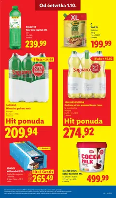 SAGUARO Mineralna gazirana voda Multipak, Mineralna gazirana voda Multipak - pregled Lidl kataloga - važi od 01.10.2026 | Strana: 63