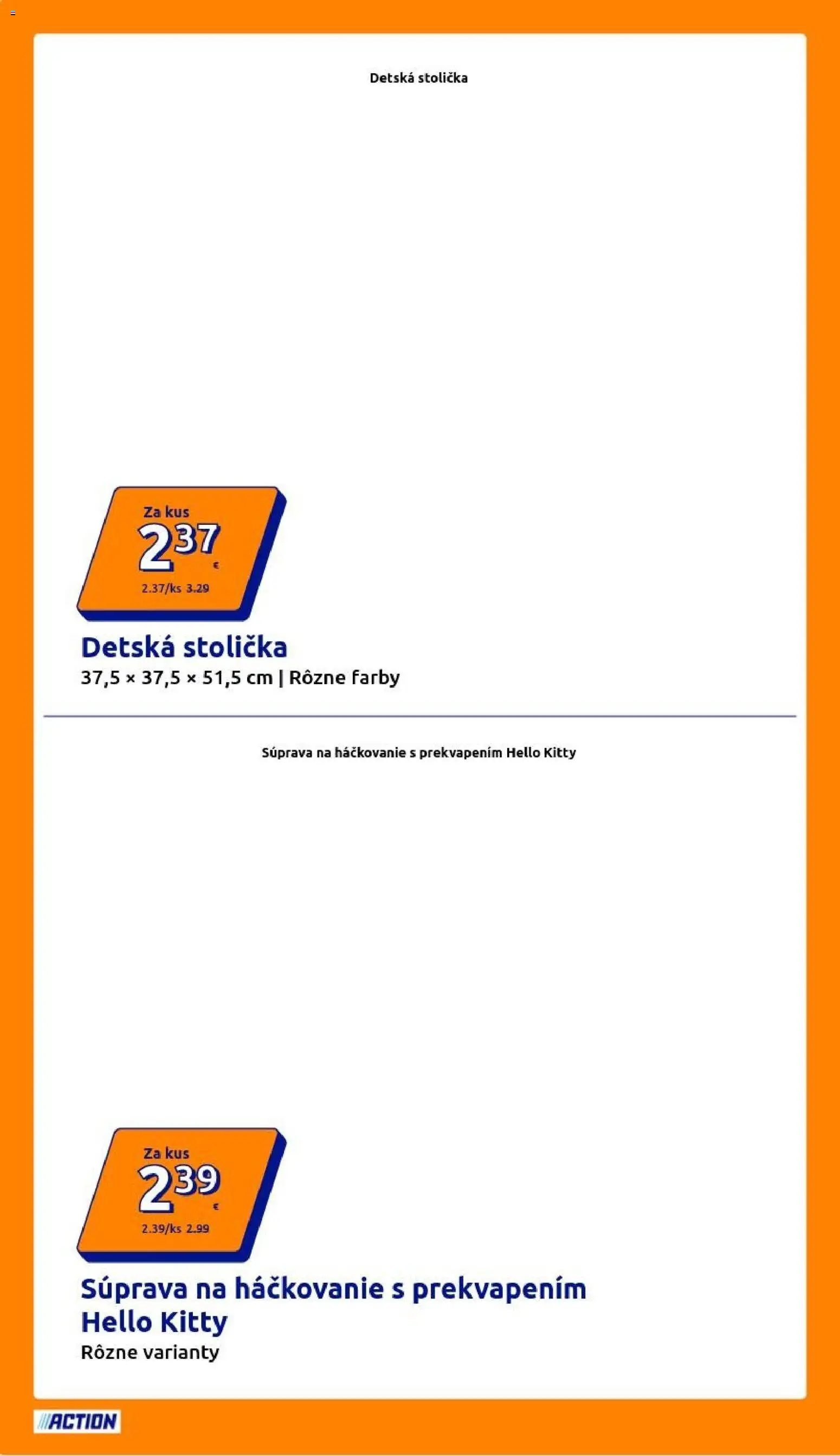 Nové Action akcie – leták je platný od 12.08.2026 | Strana: 12 | Produkty: Detská stolička, Stolička