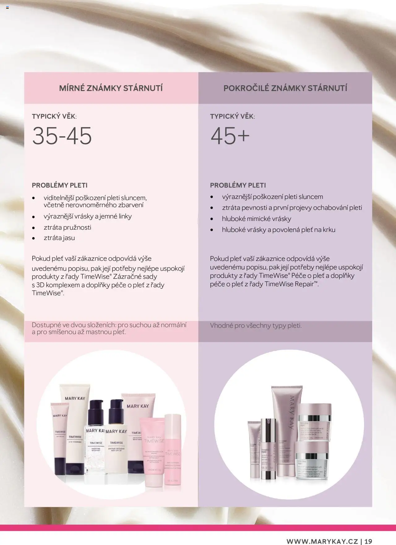 Mary Kay katalog - Průvodce péčí o pleť od 22.02.2025 | Strana: 19 | Produkty: Známky, Krém