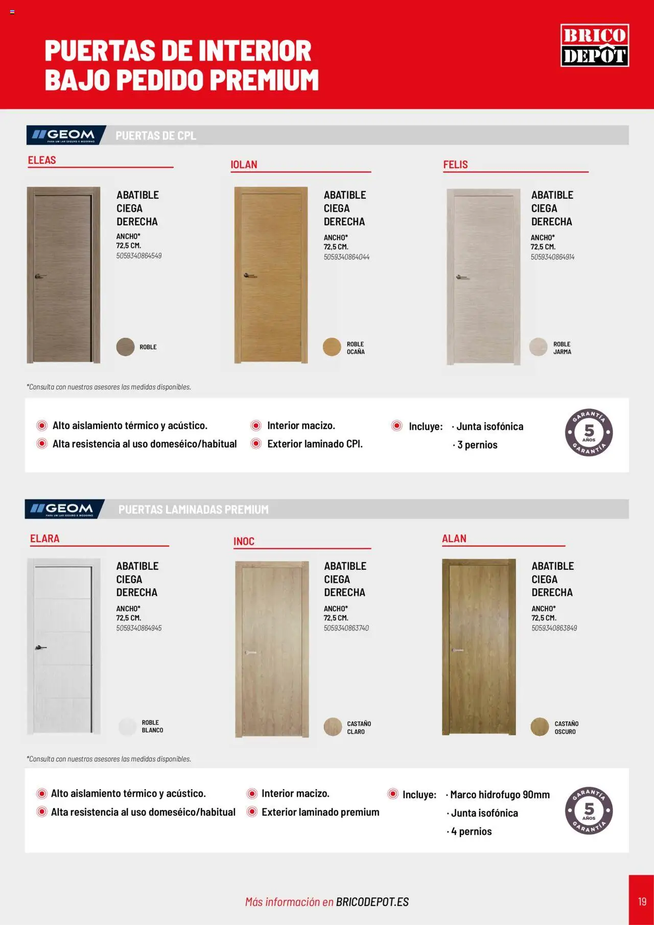 Brico Depôt Puertas y ventanas │ válido desde el 23/07/2025 | Página: 19 | Productos: Puertas