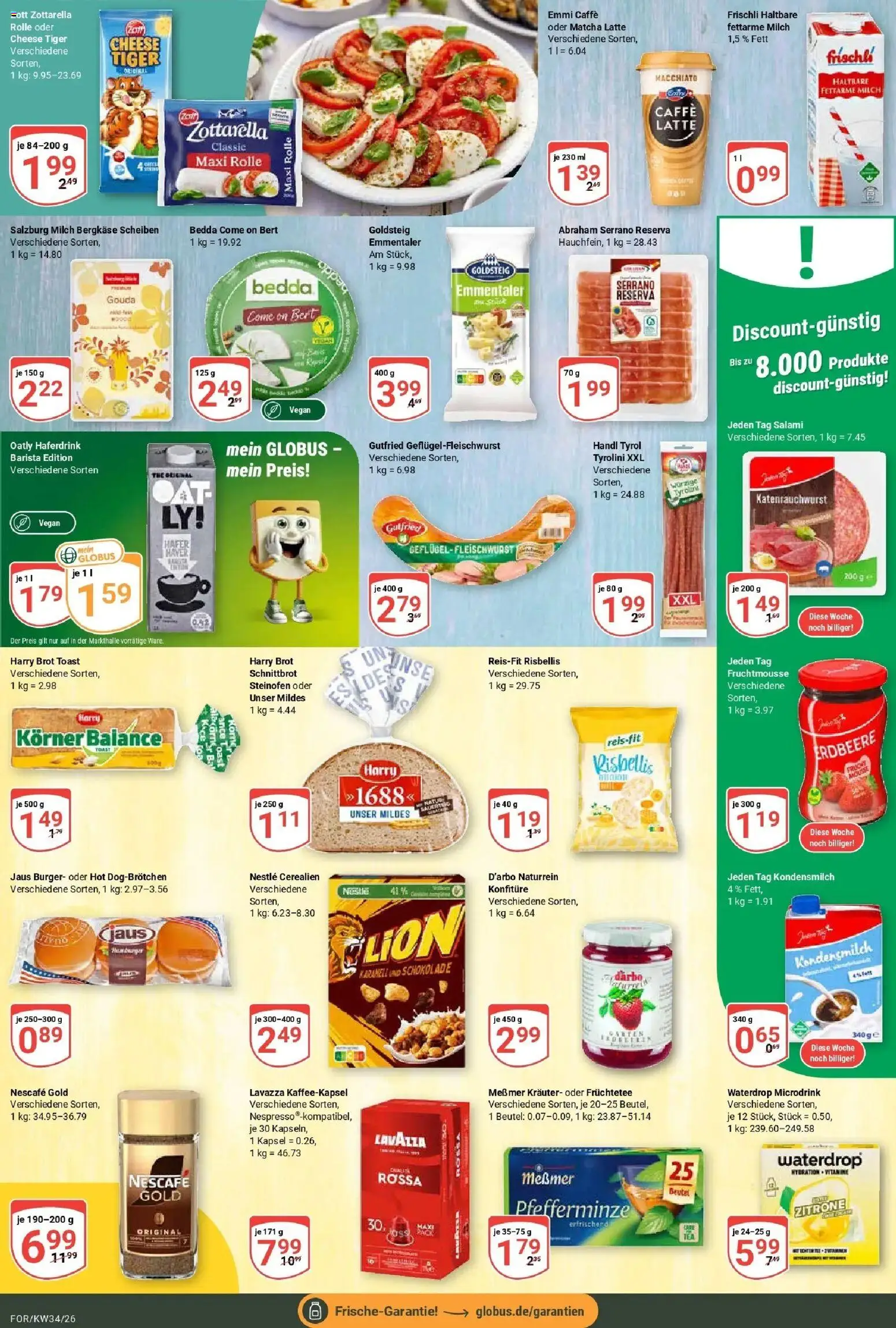 Globus Prospekt Forchheim (ab 17.08.2026) » Angebote online | Seite: 11 | Produkte: Oatly, Zitrone, Kondensmilch, Salami