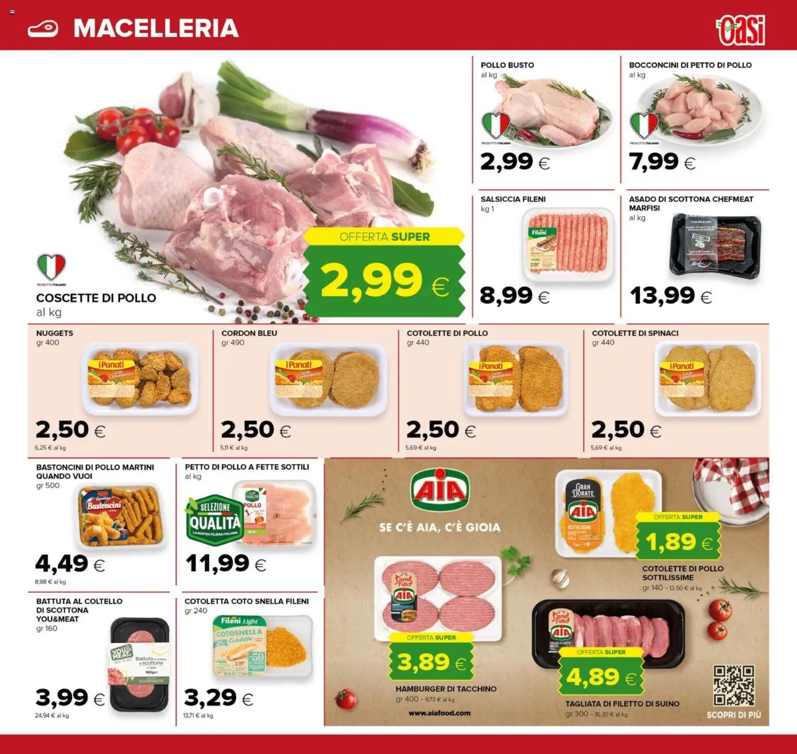 Volantino Oasi del 21/08/2026 | Pagina: 9 | Prodotti: Petto di Pollo, Filetto, Suino, Tacchino