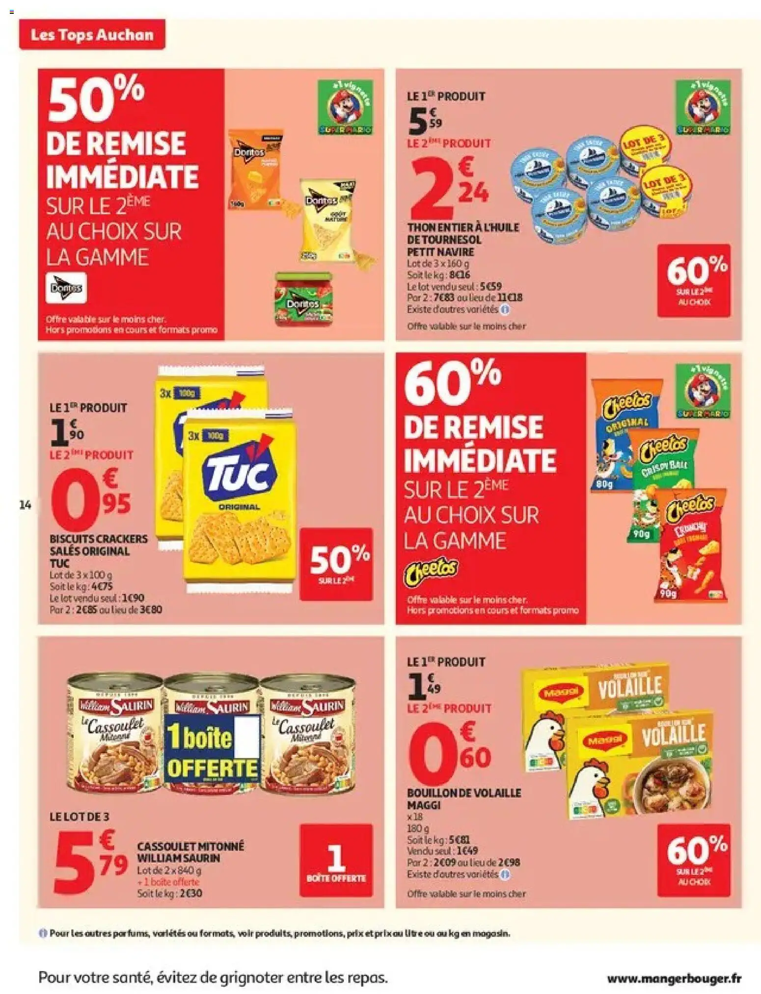 {H1} | Page: 14 | Produits: Snacks, Volaille, Cassoulet, Bouillon de volaille