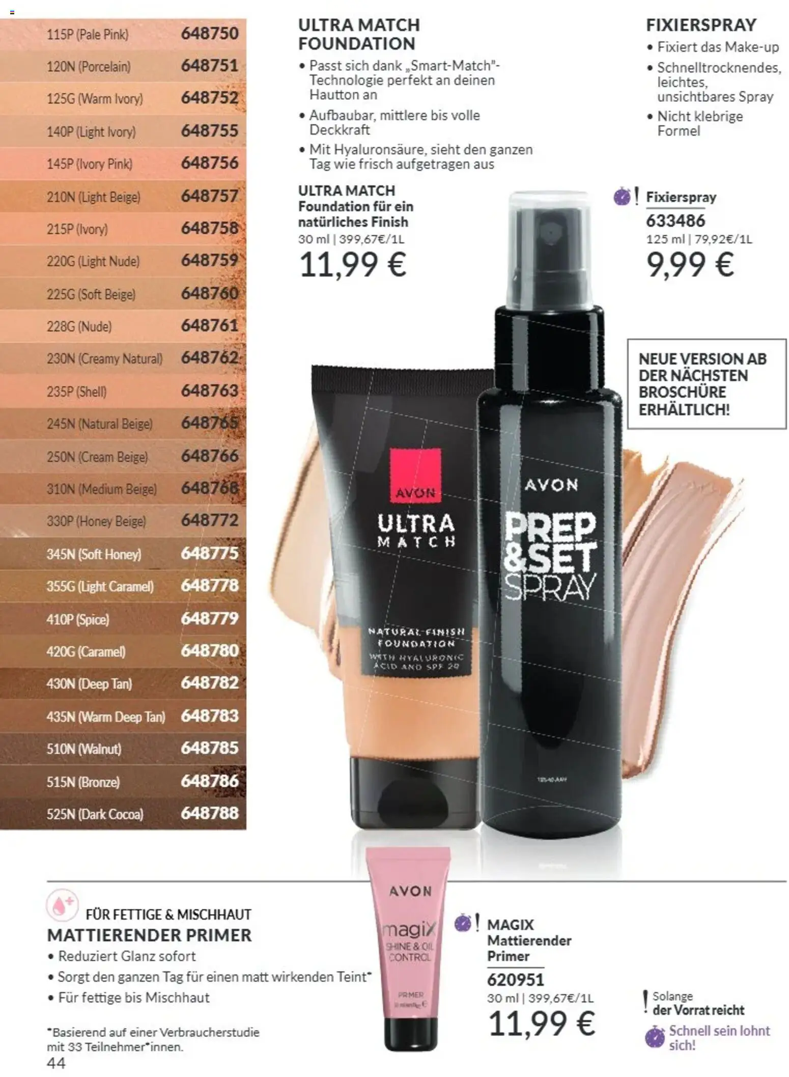 AVON Katalog August 2026 – gültig ab 08.08.2026 | Seite: 44 | Produkte: Finish, Foundation, Primer