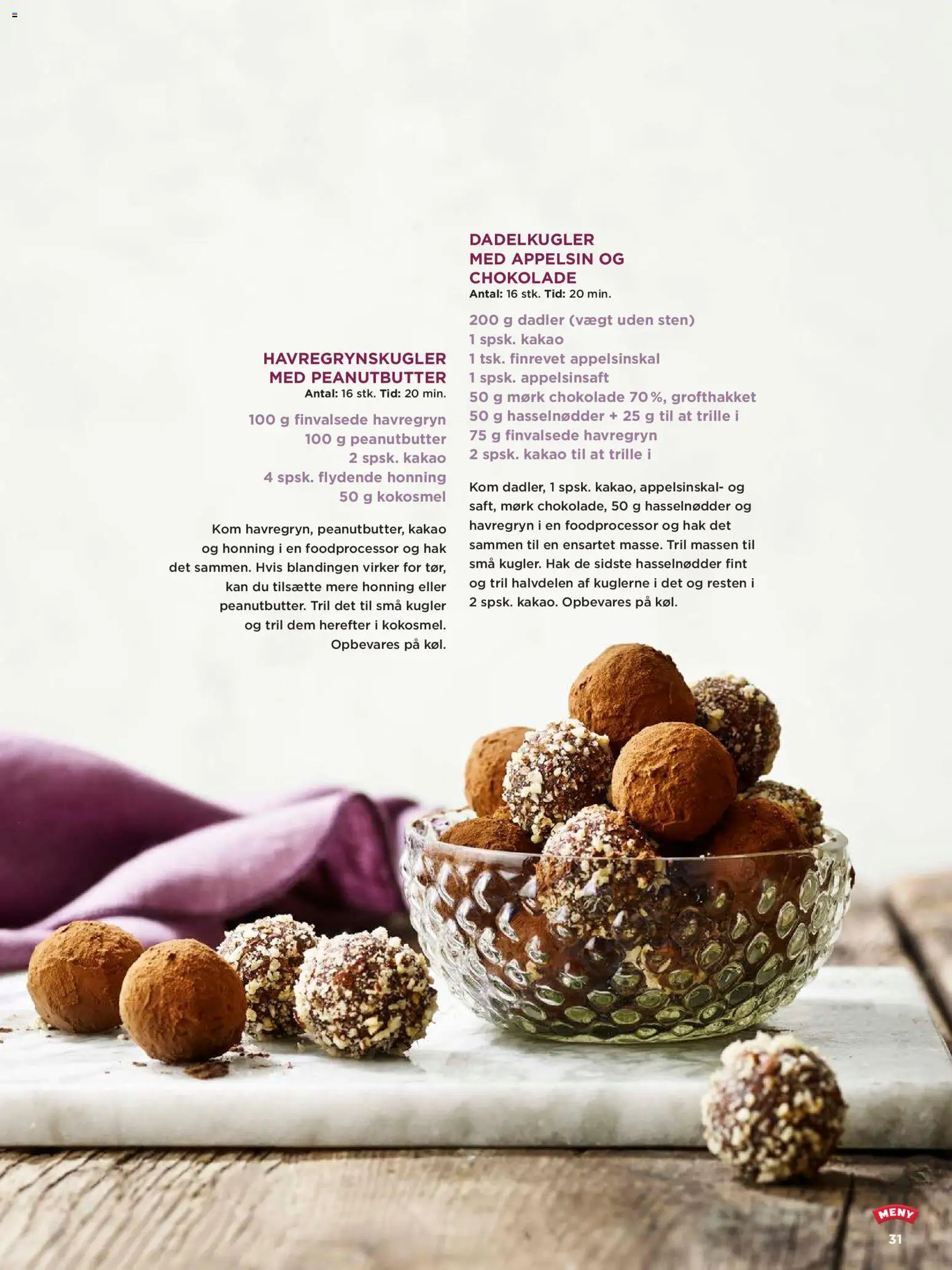 Meny tilbudsavis – gyldig fra 01.02.2026 | Side: 31 | Produkter: Chokolade, Kakao, Dadler, Peanutbutter