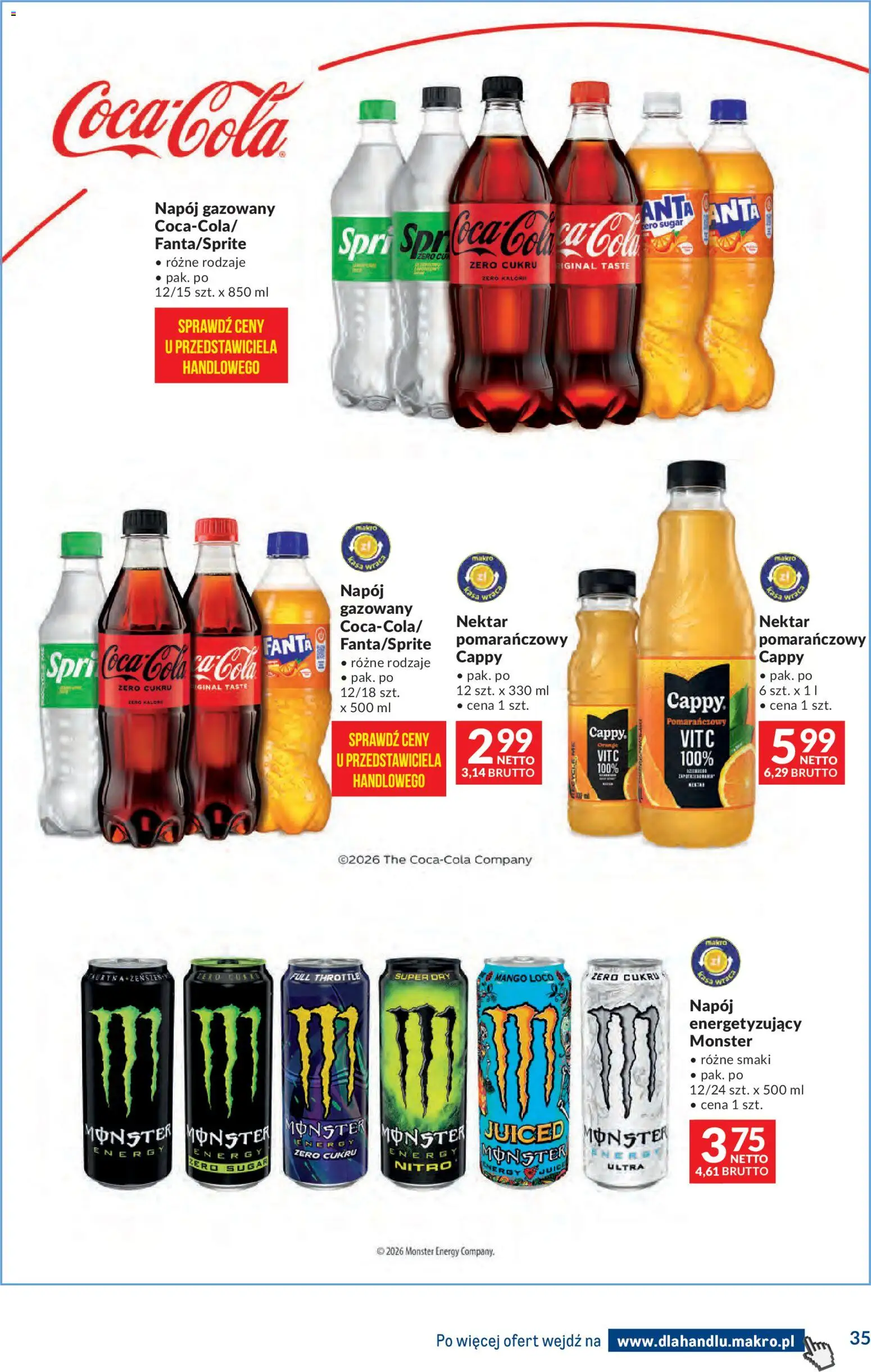 Makro gazetka - Dystrybucja do sklepów od 09.06.2026 | Strona: 35 | Produkty: Mango, Coca cola