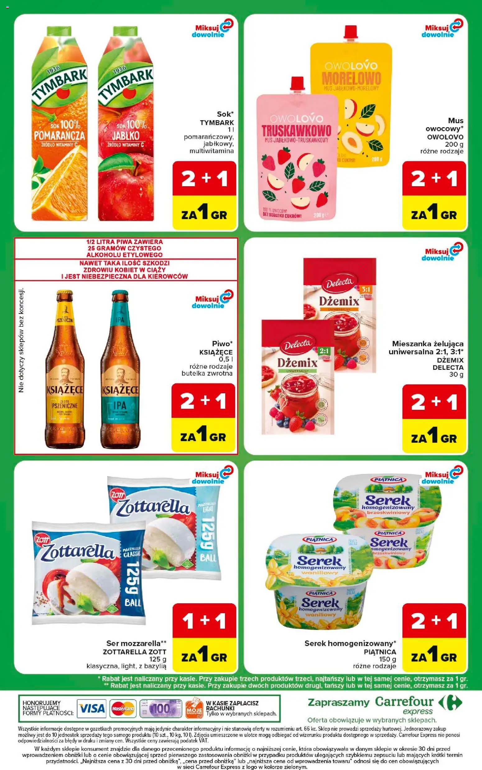 Carrefour gazetka - Express od 28.07.2026 | Strona: 8 | Produkty: Serek homogenizowany waniliowy, Serek homogenizowany, Serek, Sok