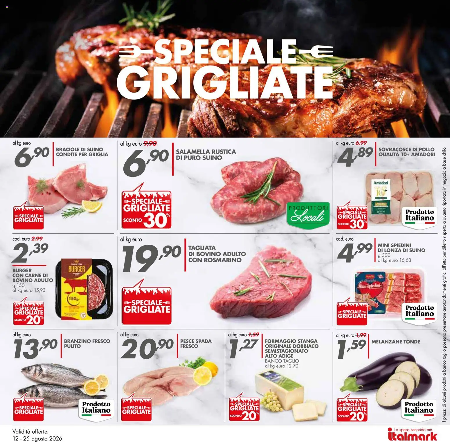 Volantino Italmark del 12/08/2026 | Pagina: 17 | Prodotti: Pollo, Suino, Carne, Spiedini
