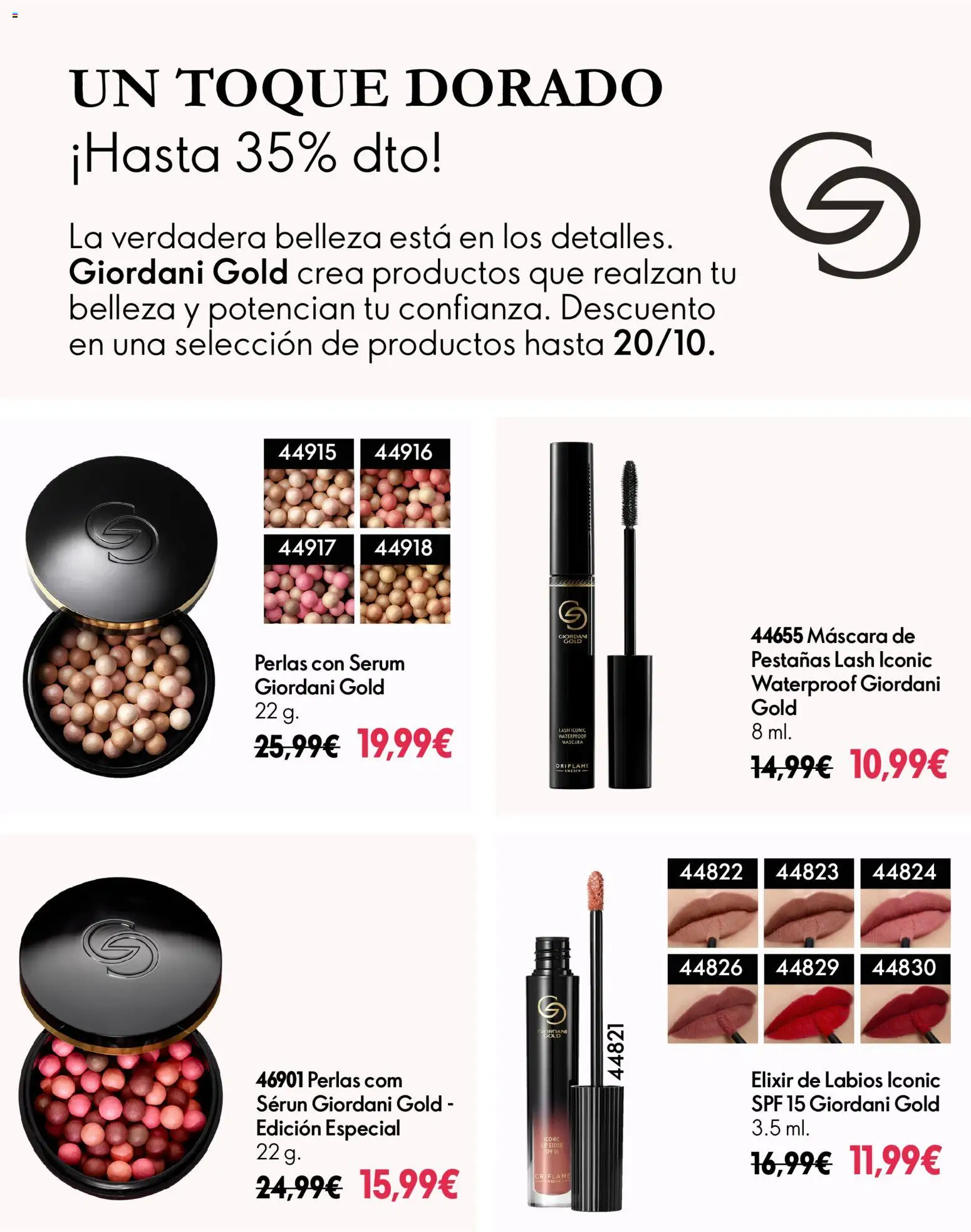 Oriflame Oferta Semanal Giordani Gold │ válido desde el 14/10/2026 | Página: 2 | Productos: Máscara, Sérum, Serum pestañas