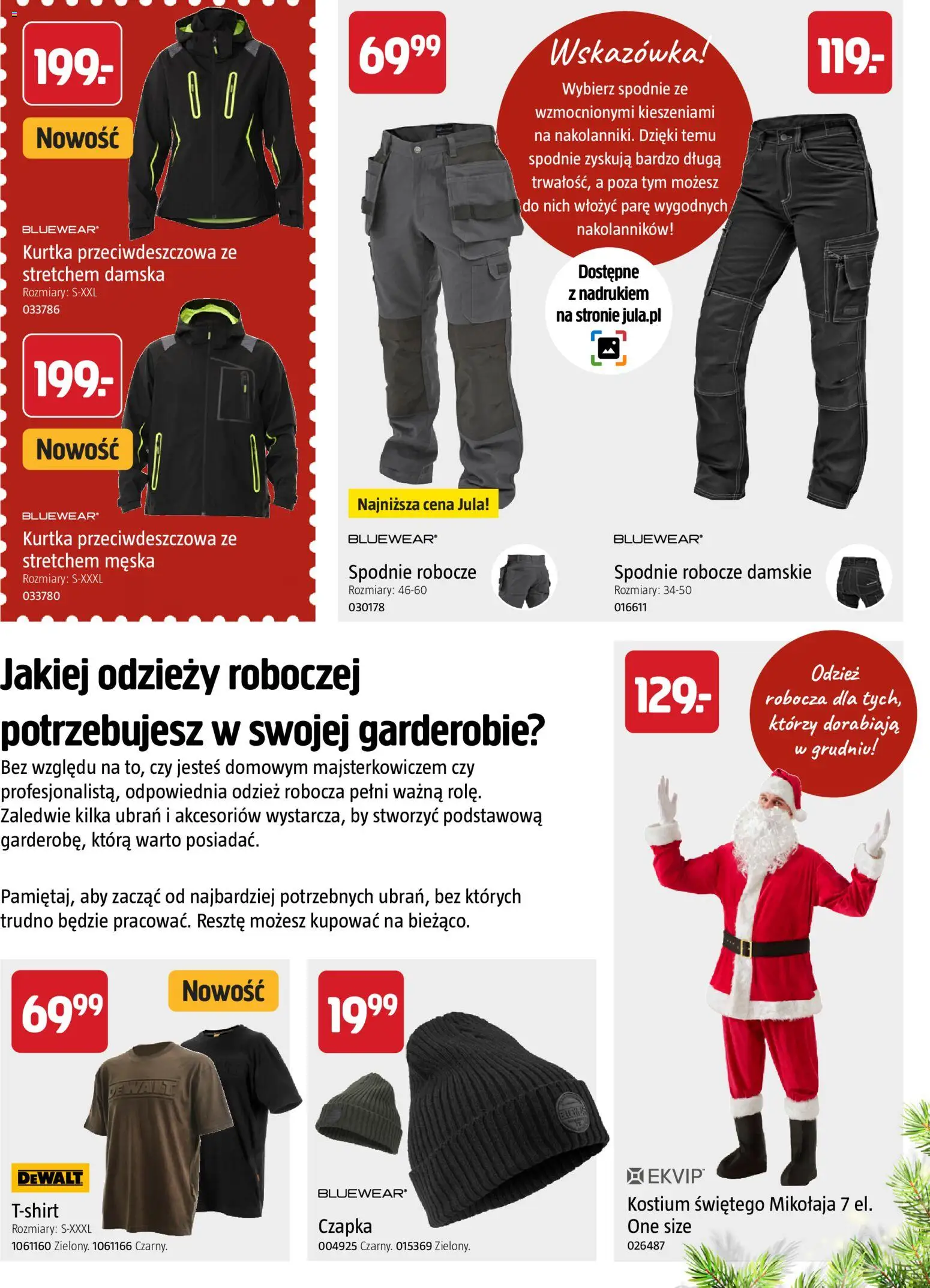 Jula gazetka - Zorganizuj całe Święta w niskich cenach od 22.10.2026 | Strona: 39 | Produkty: Kurtka, Spodnie, Czapka, Spodnie robocze