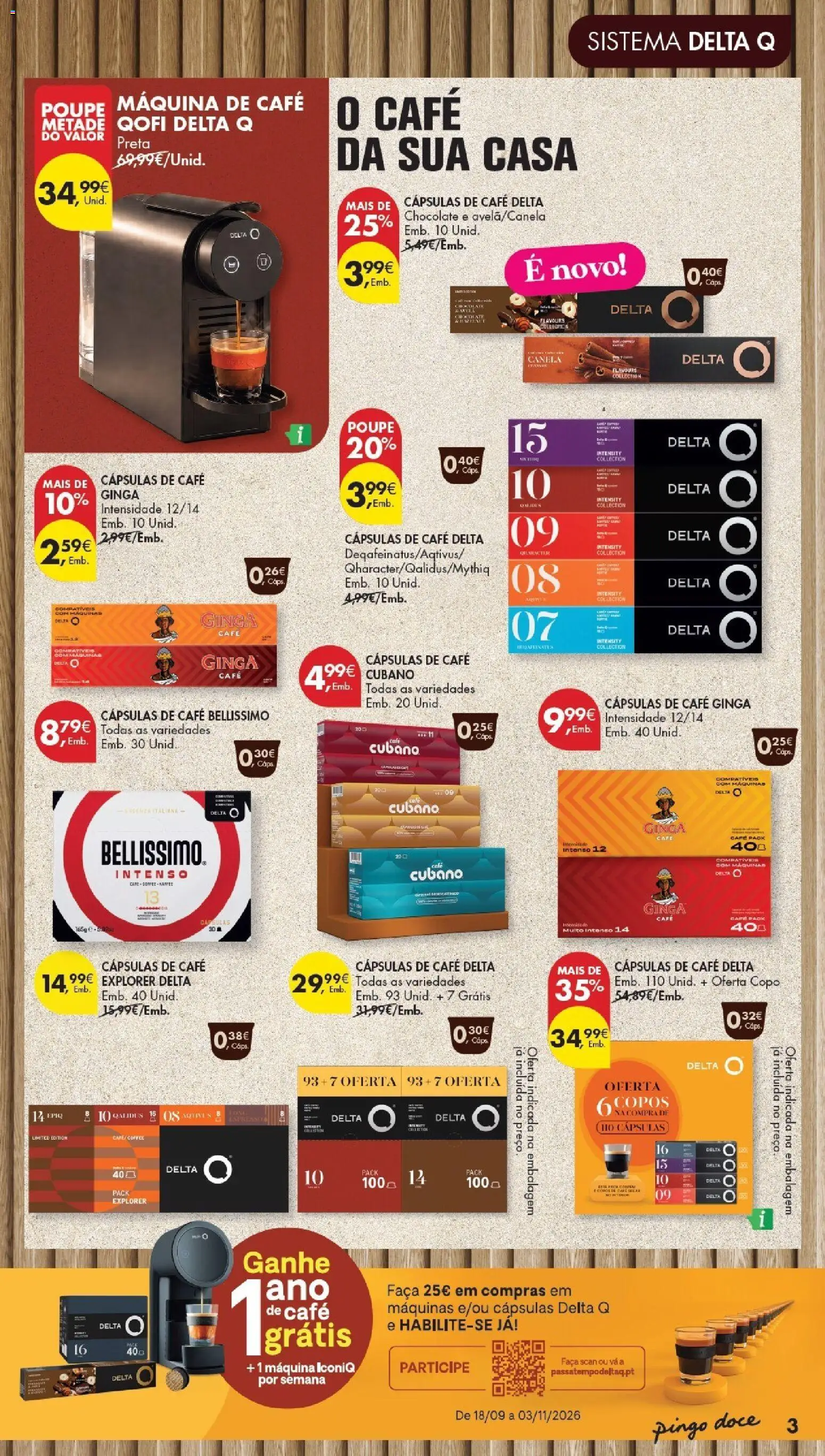 Pingo Doce folheto Bem Estar Especial Beleza Açores │ válido de 13/10/2026 | Página: 3 | Produtos: Copos, Faca, Canela, Chocolate
