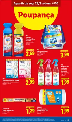Pré-visualização Lidl folheto válido de 28/09/2026 | Página: 27 | Produtos: Sacos para o lixo, Ambientador, Desumidificador