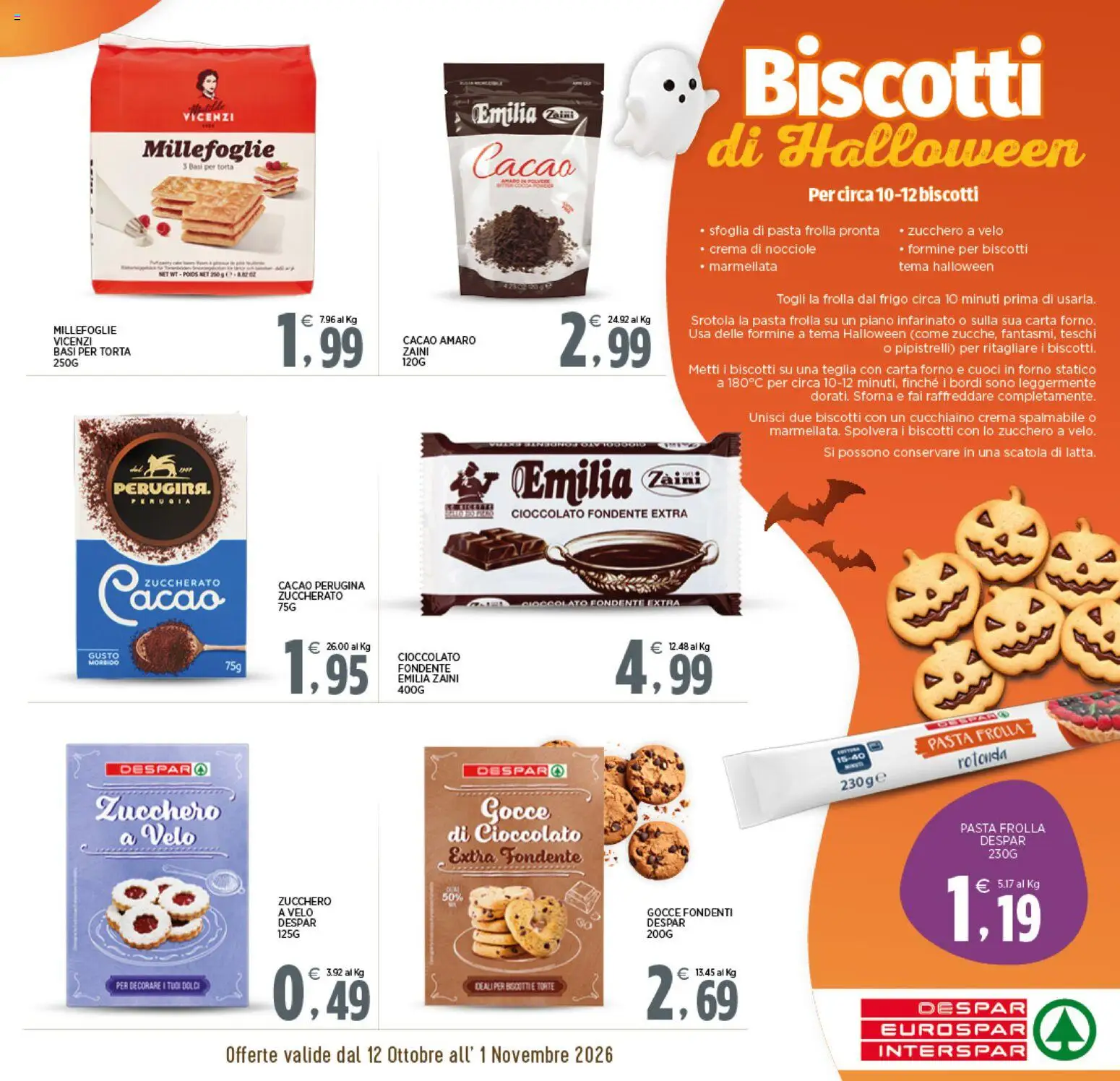Volantino Interspar del 12/10/2026 | Pagina: 6 | Prodotti: Teglia, Dolci, Forno, Carta forno