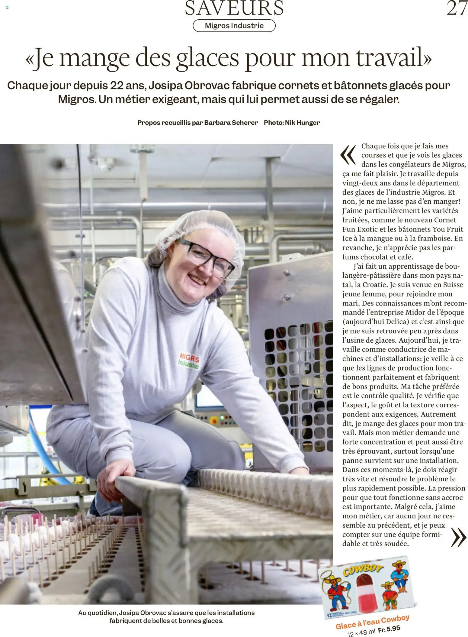 Migros aktionen Magazine FR – gültig ab 10.06.2026 | Seite: 27 | Produkte: Glace