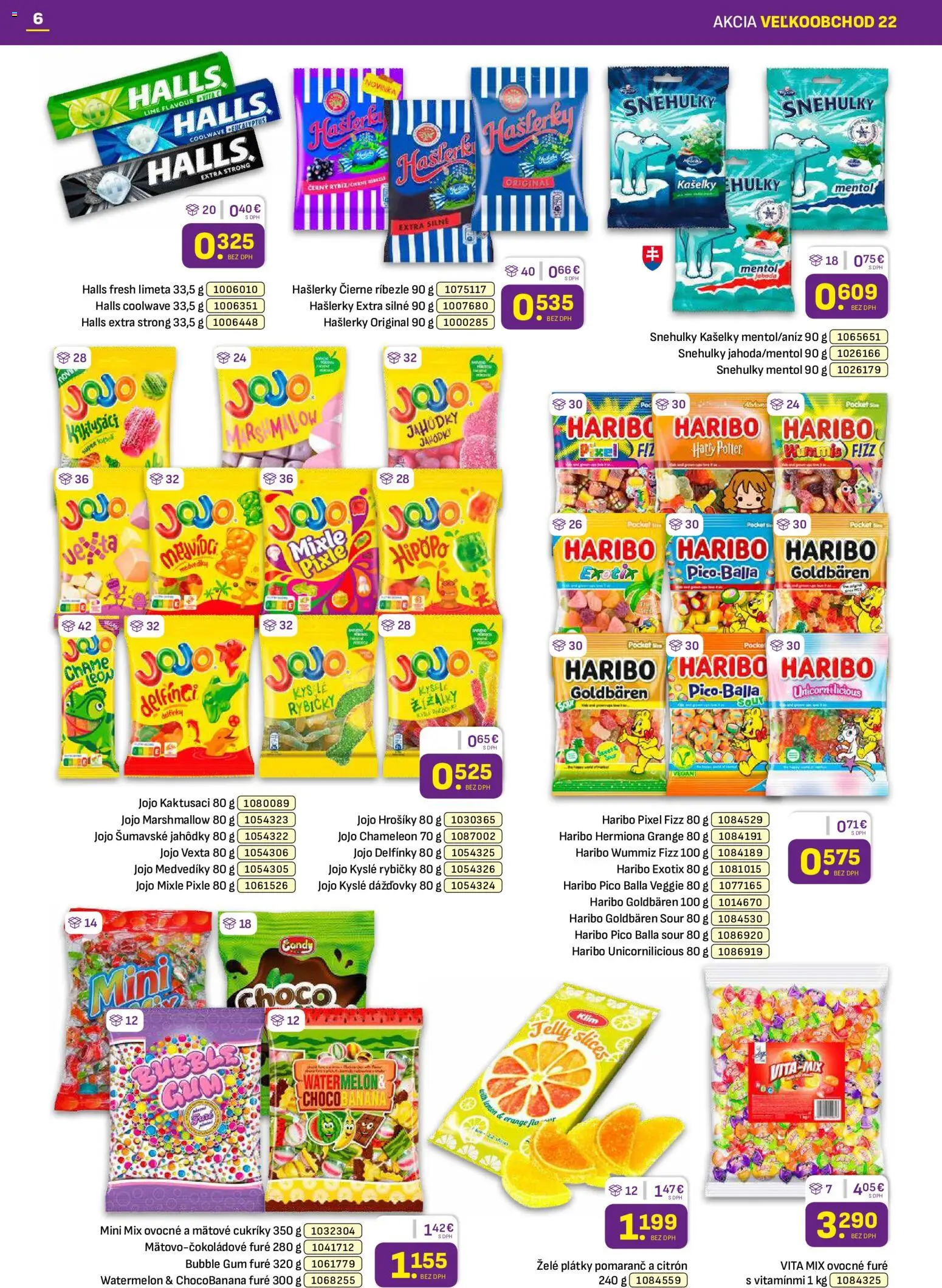 Nové Libex akcie – leták je platný od 02.11.2026 | Strana: 6 | Produkty: Ríbezle, Vesta, Cukríky, Jahody