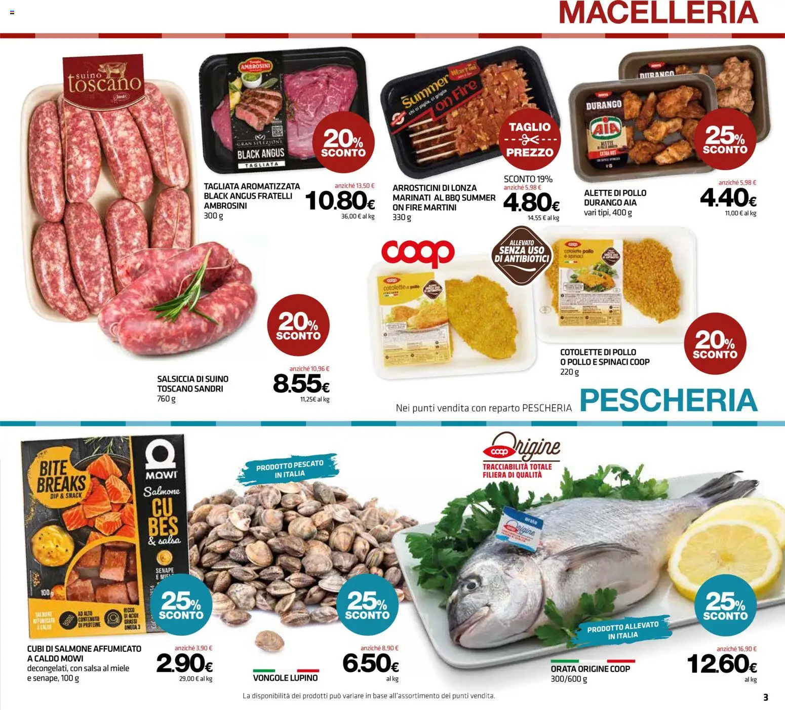 Volantino Superconti del 13/08/2026 | Pagina: 3 | Prodotti: Taglio, Salsiccia, Spinaci, Griglia