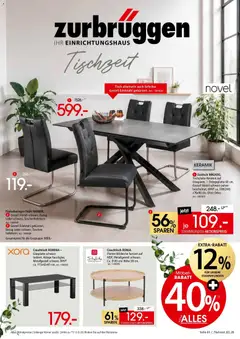 Zurbrüggen Tischzeit ab 21.08.2026 gültig