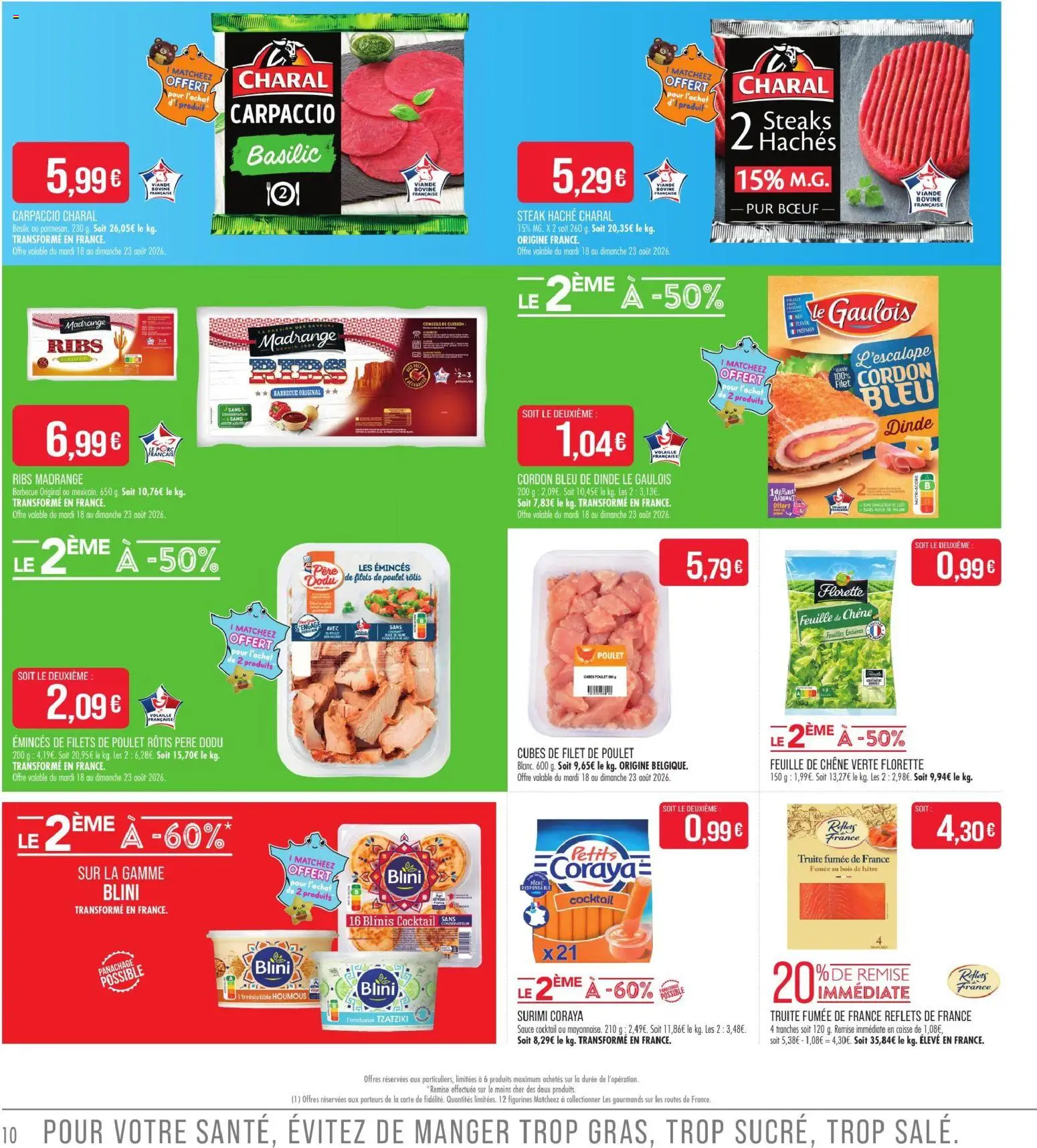 {H1} | Page: 10 | Produits: Barbecue, Houmous, Blinis, Cordon bleu
