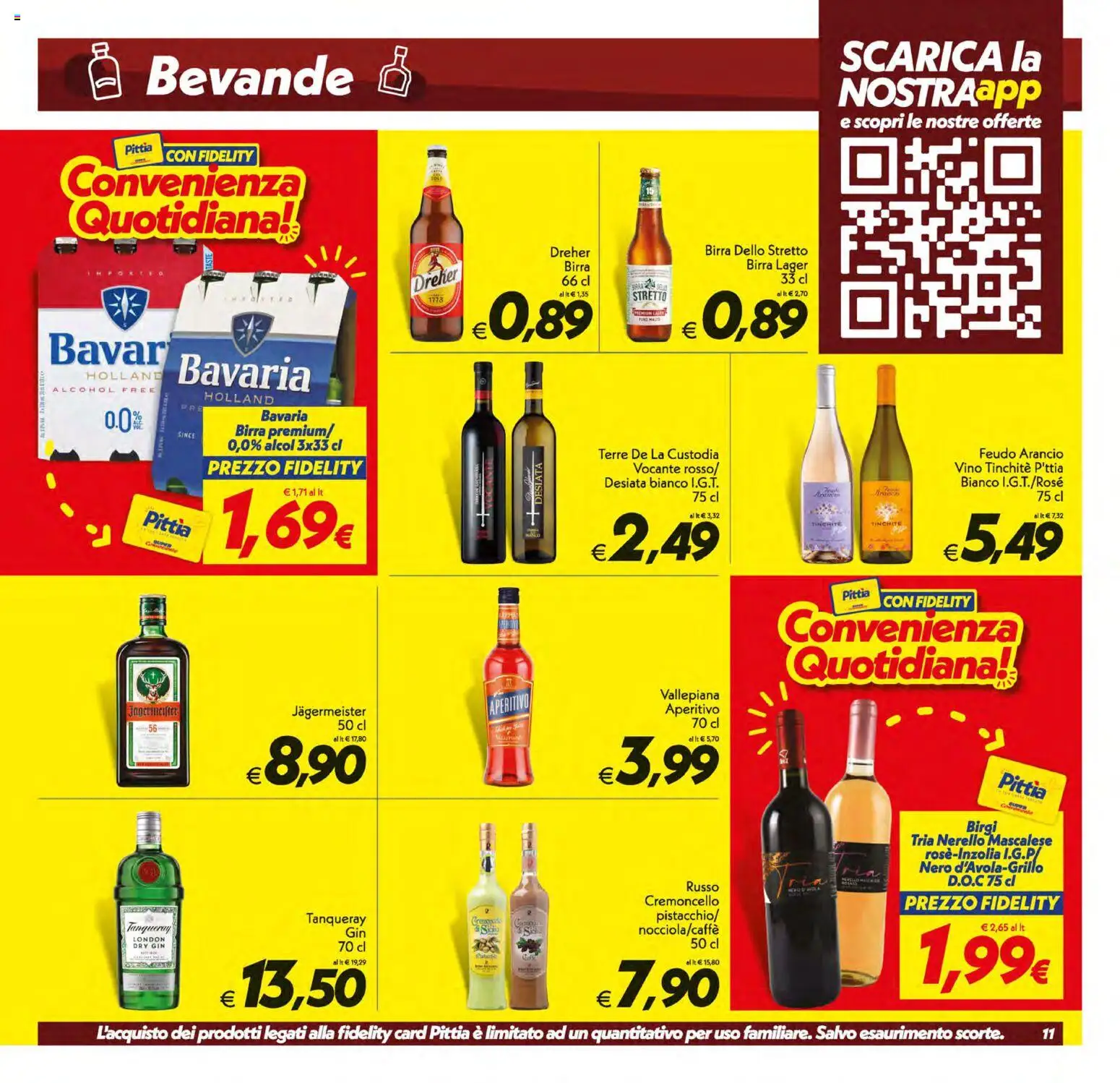 Volantino SuperConveniente del 01/09/2026 | Pagina: 11 | Prodotti: Alcol, Dreher Birra, Bevande, The