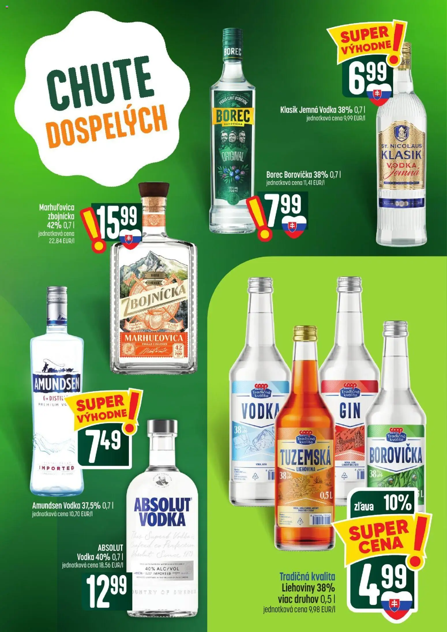 Nové COOP Jednota akcie – leták je platný od 15.10.2026 | Strana: 49 | Produkty: Vodka, Voda, Amundsen vodka, Destilát