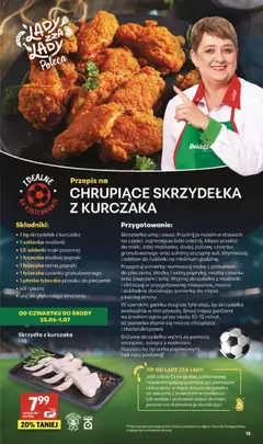 Pogląd oferty "Delikatesy Centrum gazetka" - ważna od 25.06.2026 | Strona: 15 | Produkty: Skrzydełka z kurczaka, Mięso, Olej, Sól