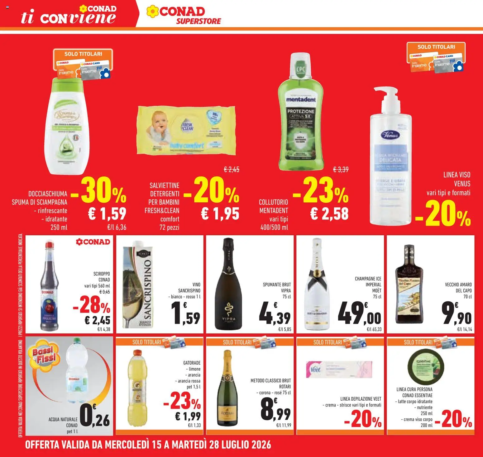 Volantino Conad del 15/07/2026 | Pagina: 32 | Prodotti: Crema, Collutorio, Crema viso, Limone