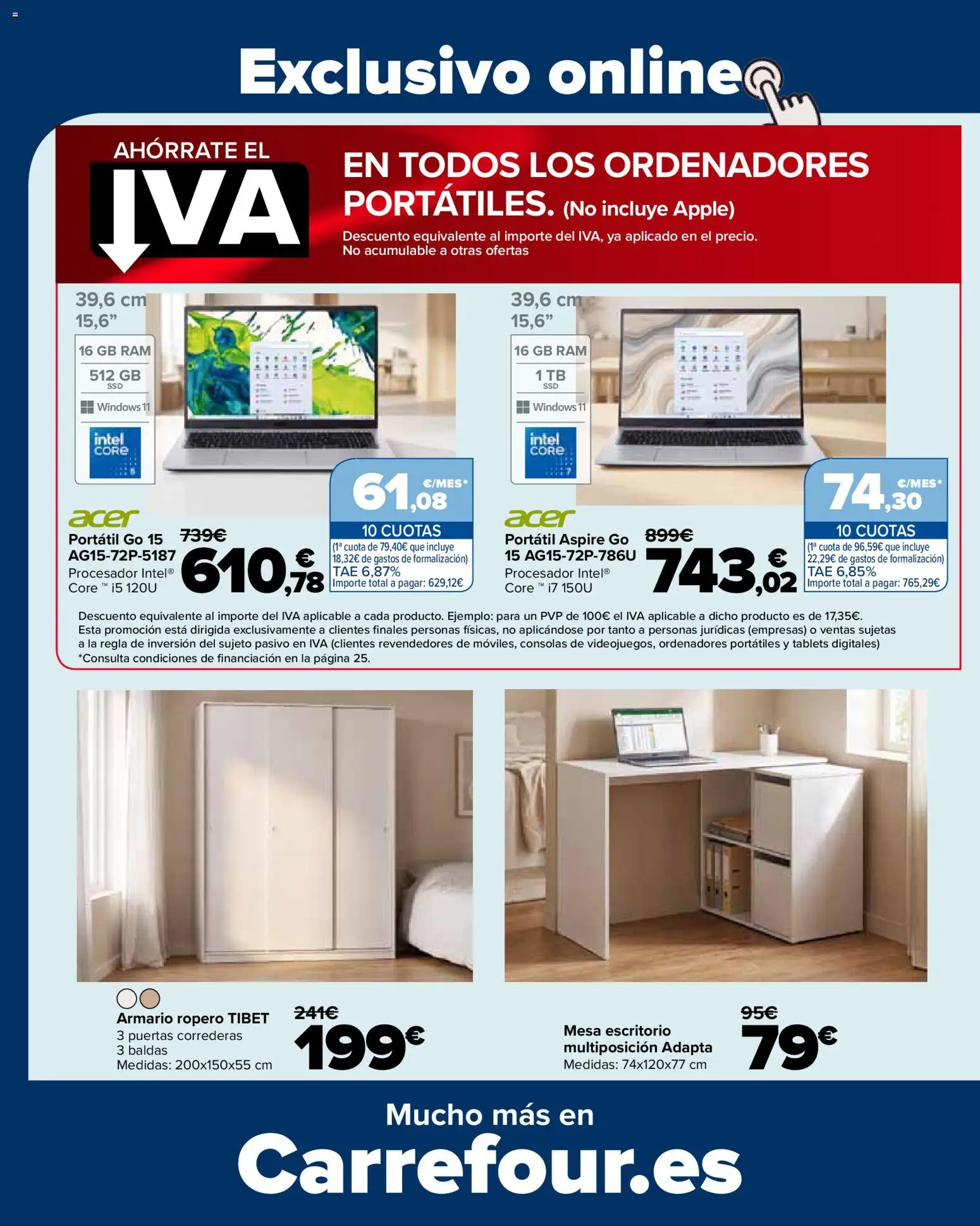 Carrefour Vuelta al cole │ válido desde el 18/08/2026 | Página: 44 | Productos: Ropero, Apple, Armario, Puertas