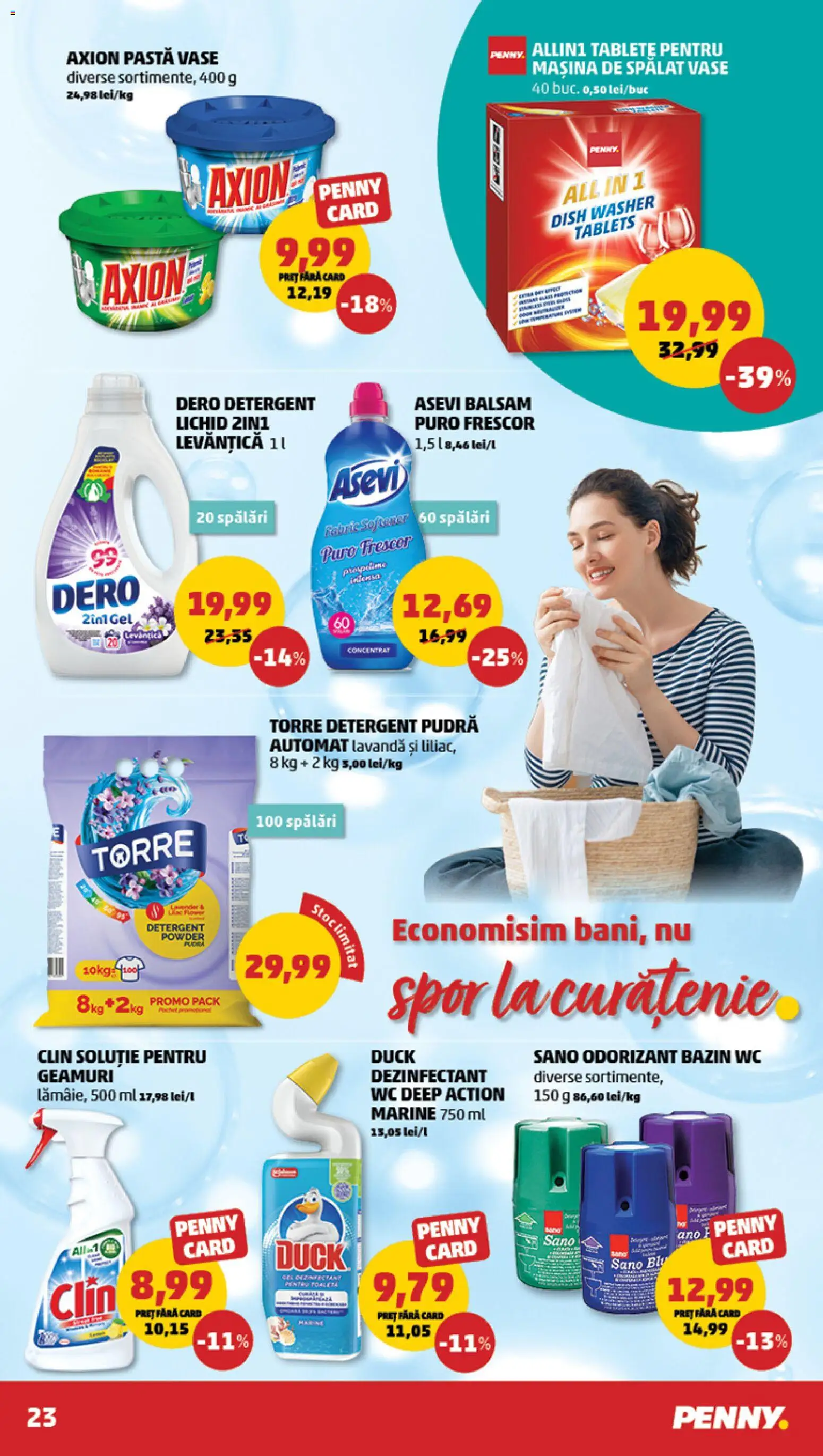 Noul catalog PENNY – valabil de la 13.05.2026 | Pagină: 23 | Produse: Mașină De Spălat, Mașină De Spălat Vase, Detergent, Tablete pentru mașina de spălat
