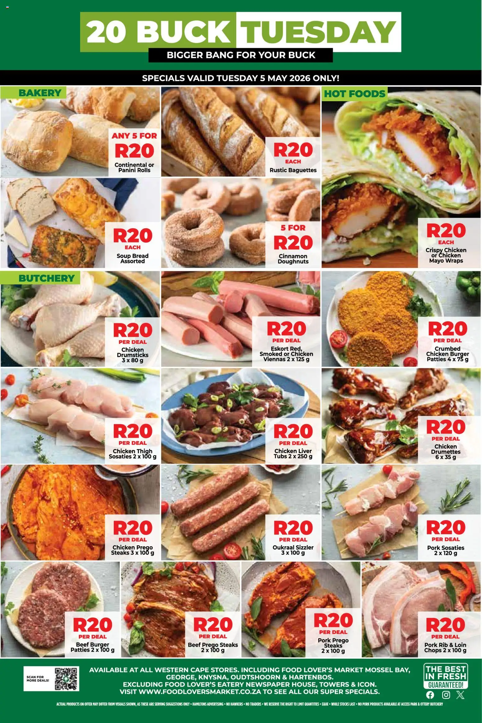 New Food Lover's Market catalogue – valid from 04.05.2026 | Page: 2 | Products: Bakery, Magdalenas, Bread, Beef