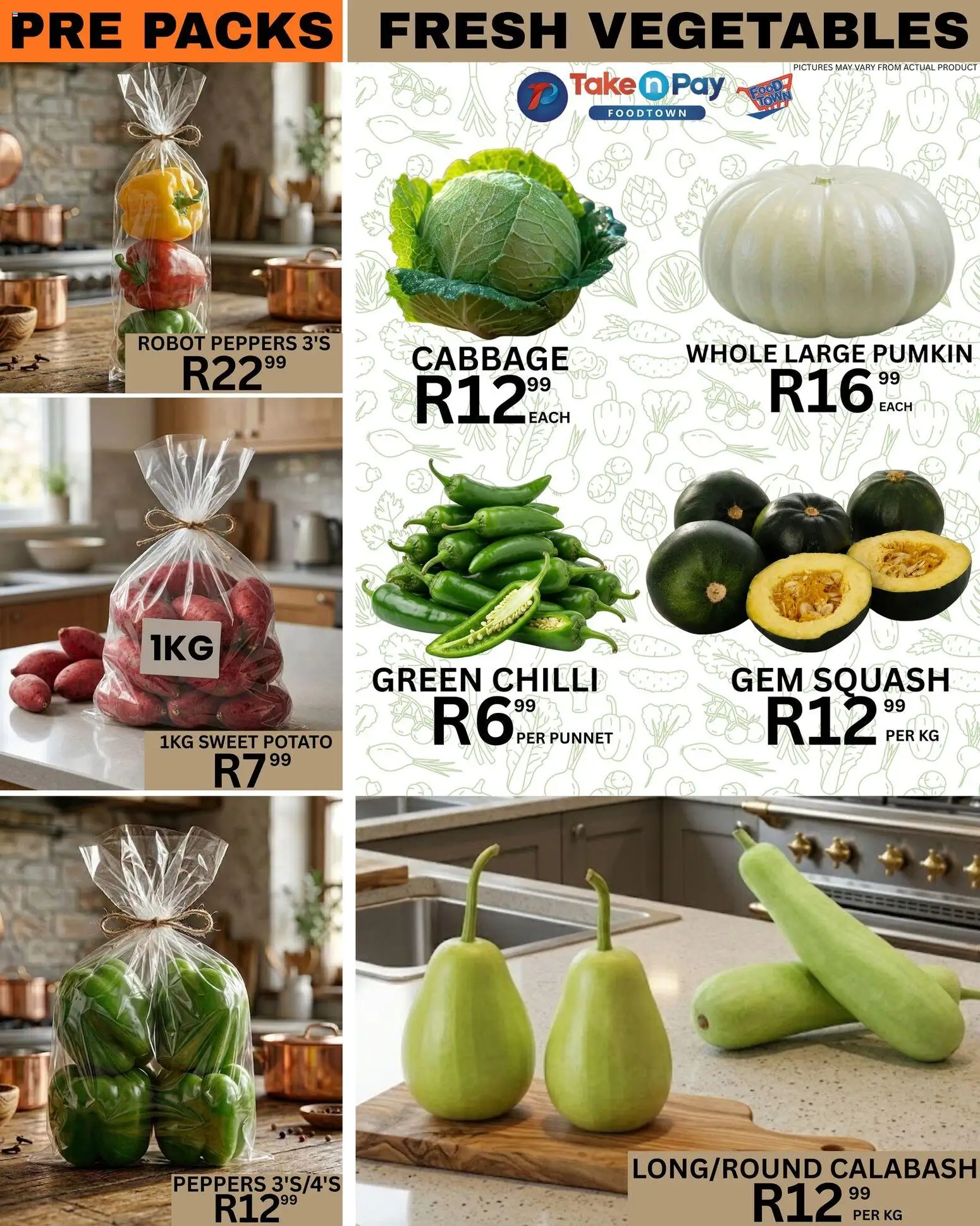 New Take n Pay catalogue – valid from 26.05.2026 | Page: 1 | Products: Squash, Vegetables, Chilli