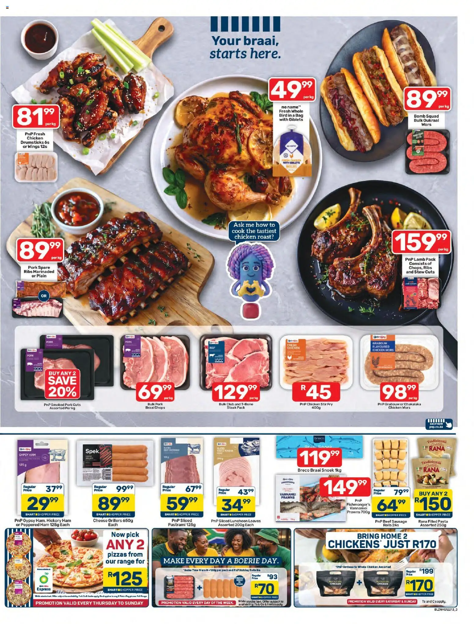 New Pick n Pay catalogue – valid from 19/10/2026 | Page: 3 | Products: Bag, Cheese, Chicken, Sausage